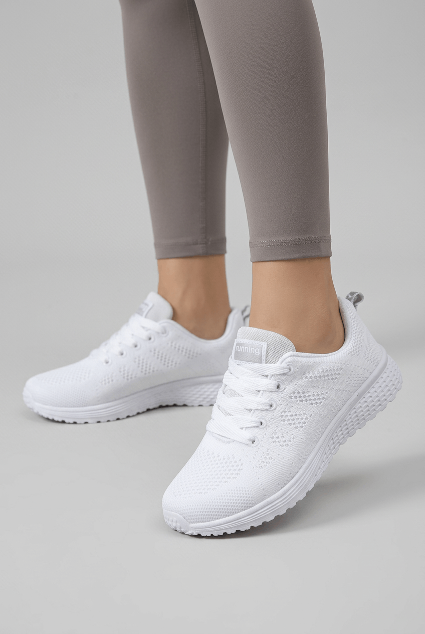 Women's Trainers | Lace Up Low Heel Round Toe
