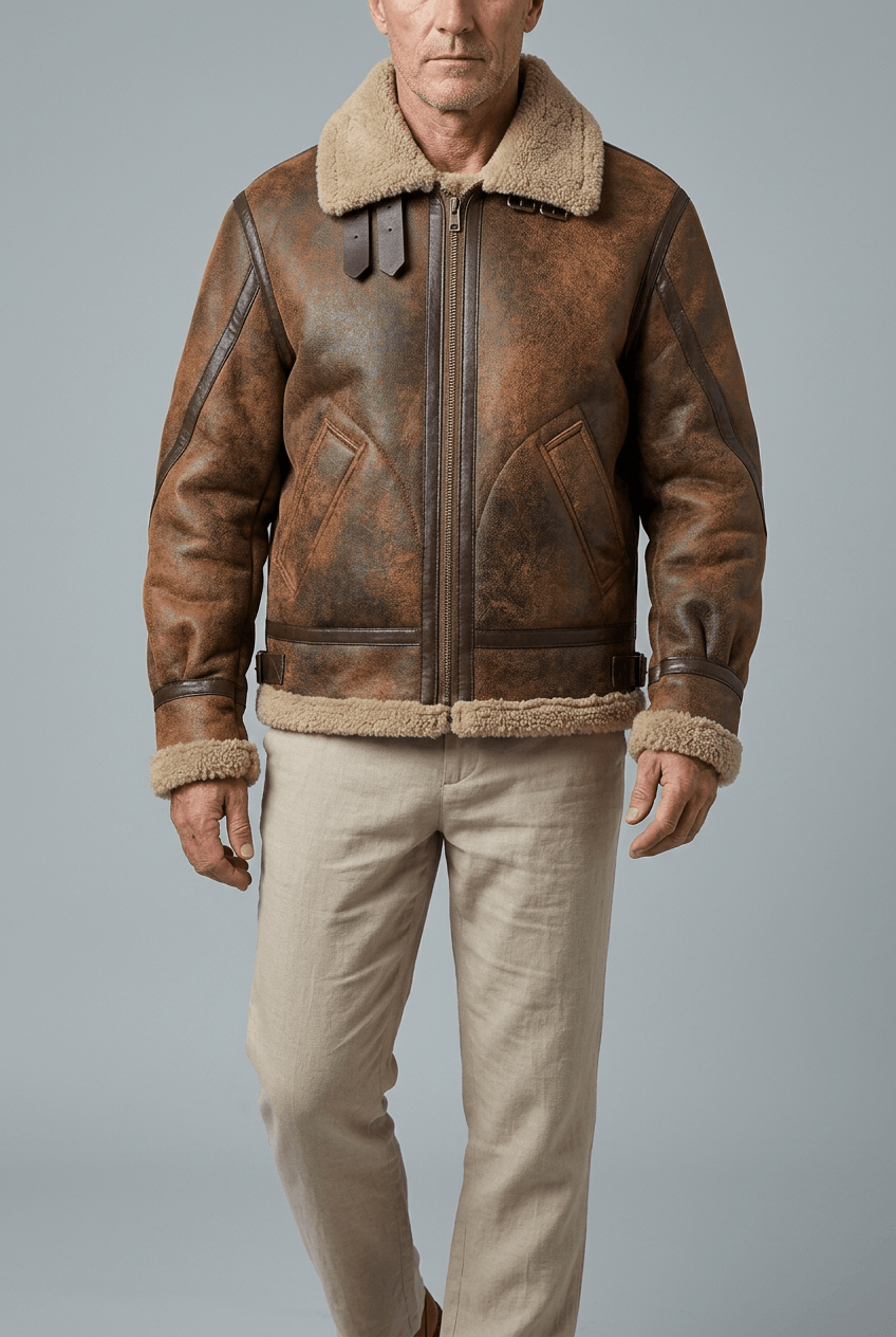 Men's Aviator Jacket | Fleece Collar