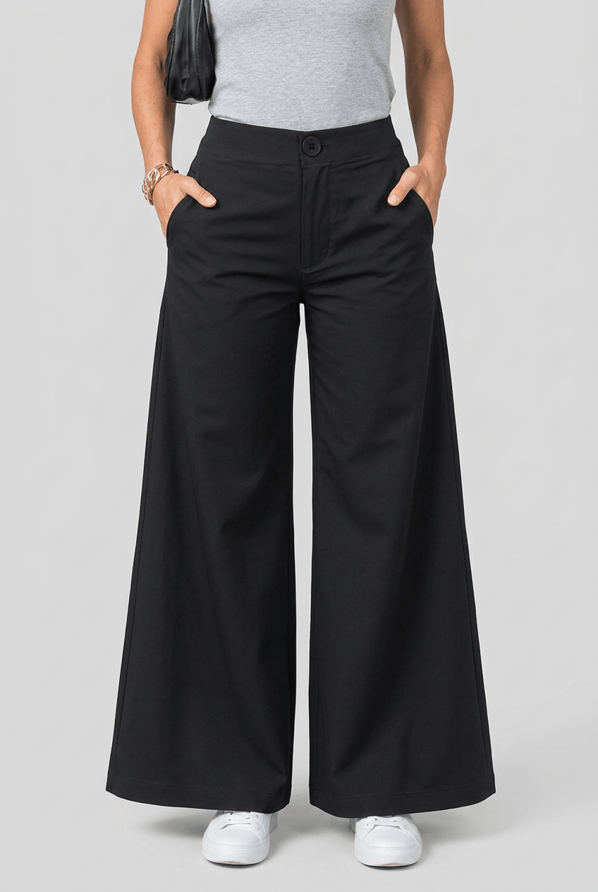 Women's Palazzo Wide Leg Trousers | High Waisted Flare