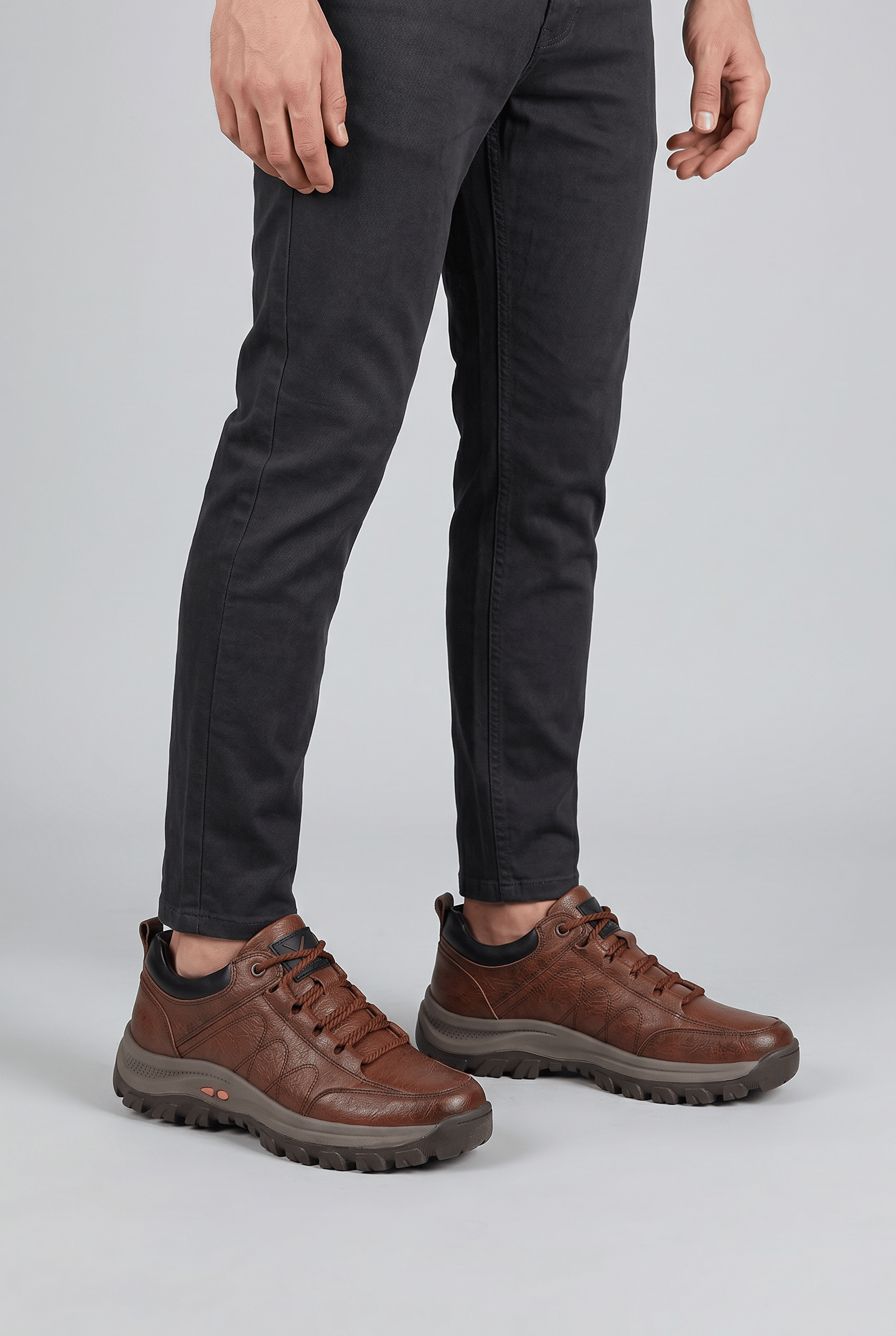 Men's Lace-Up Round Toe Trainers | Anti-Slip