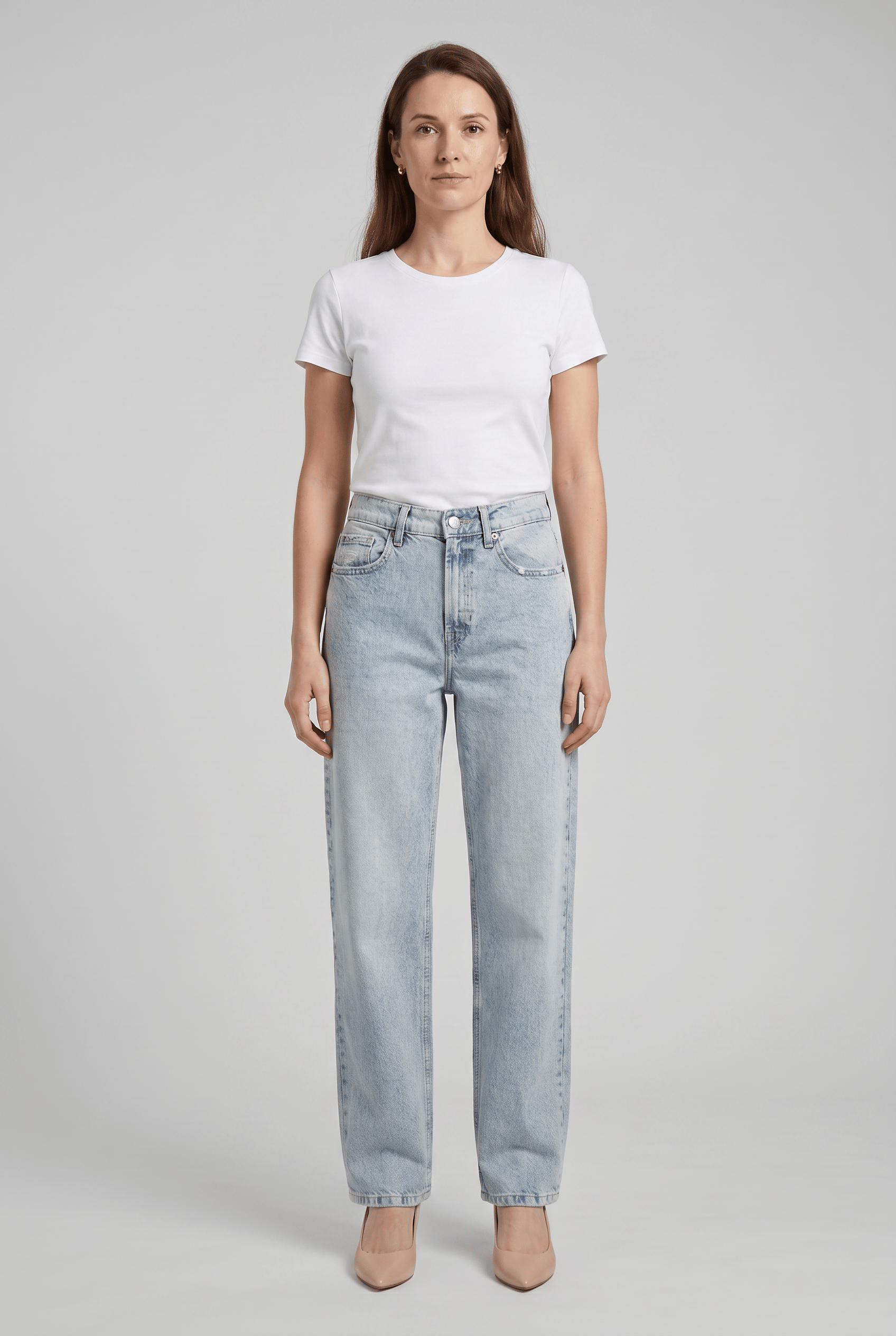 Women’s Vintage Ripped High Waisted Jeans | Straight Leg