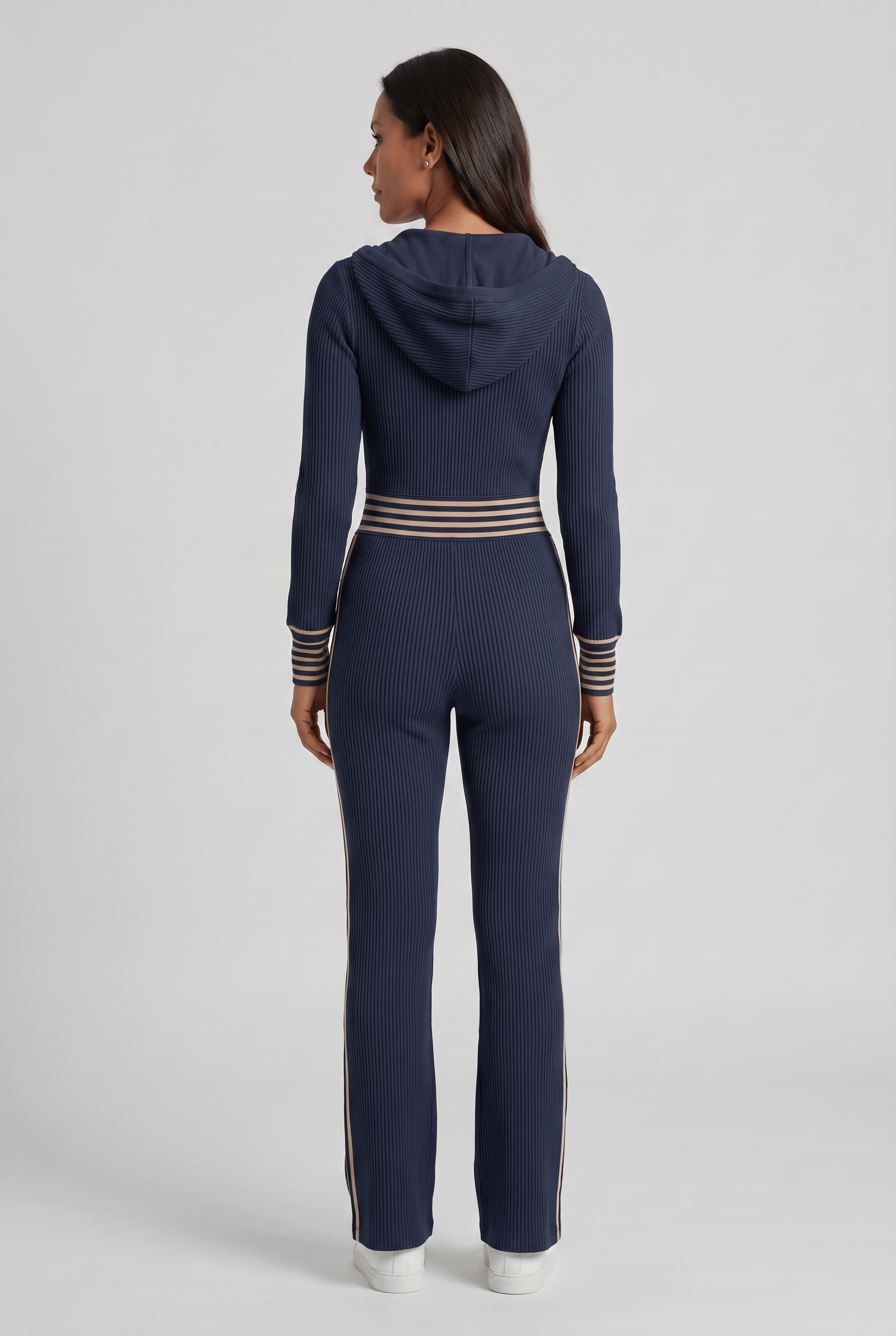 Women’s Slim Fit Zip Up Hooded Jumpsuit | Wide Leg