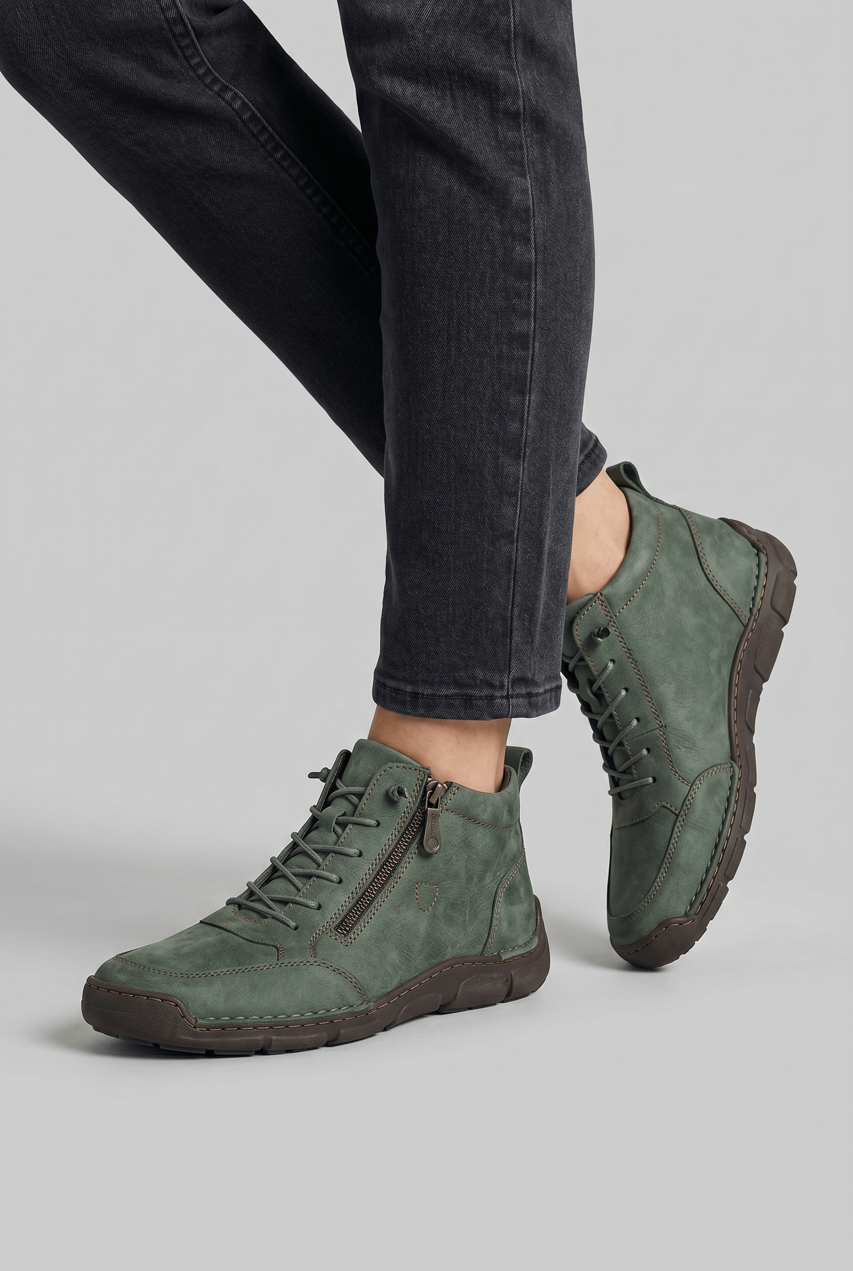 Women’s Casual Ankle Side Zip Trainers | Lace-Up