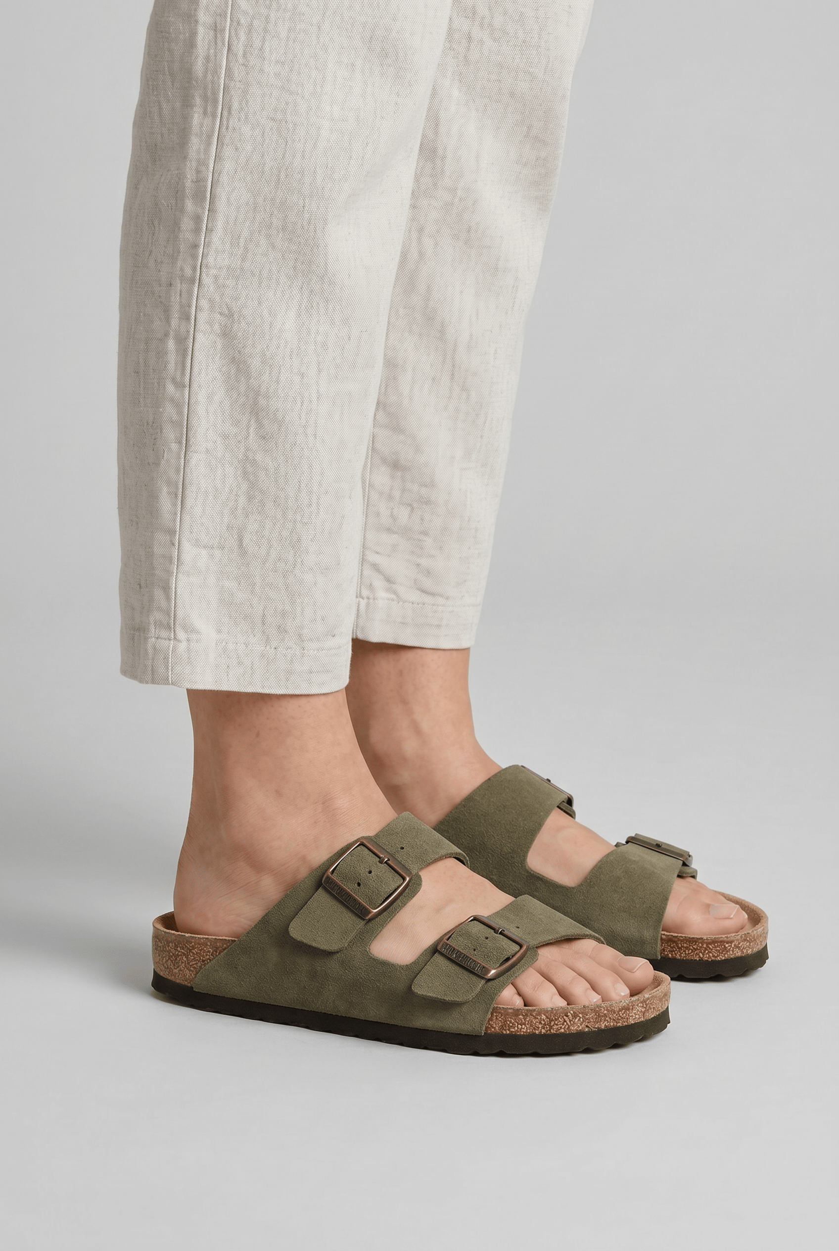 Women’s Double Strap Adjustable Buckle Slide Sandals | Casual