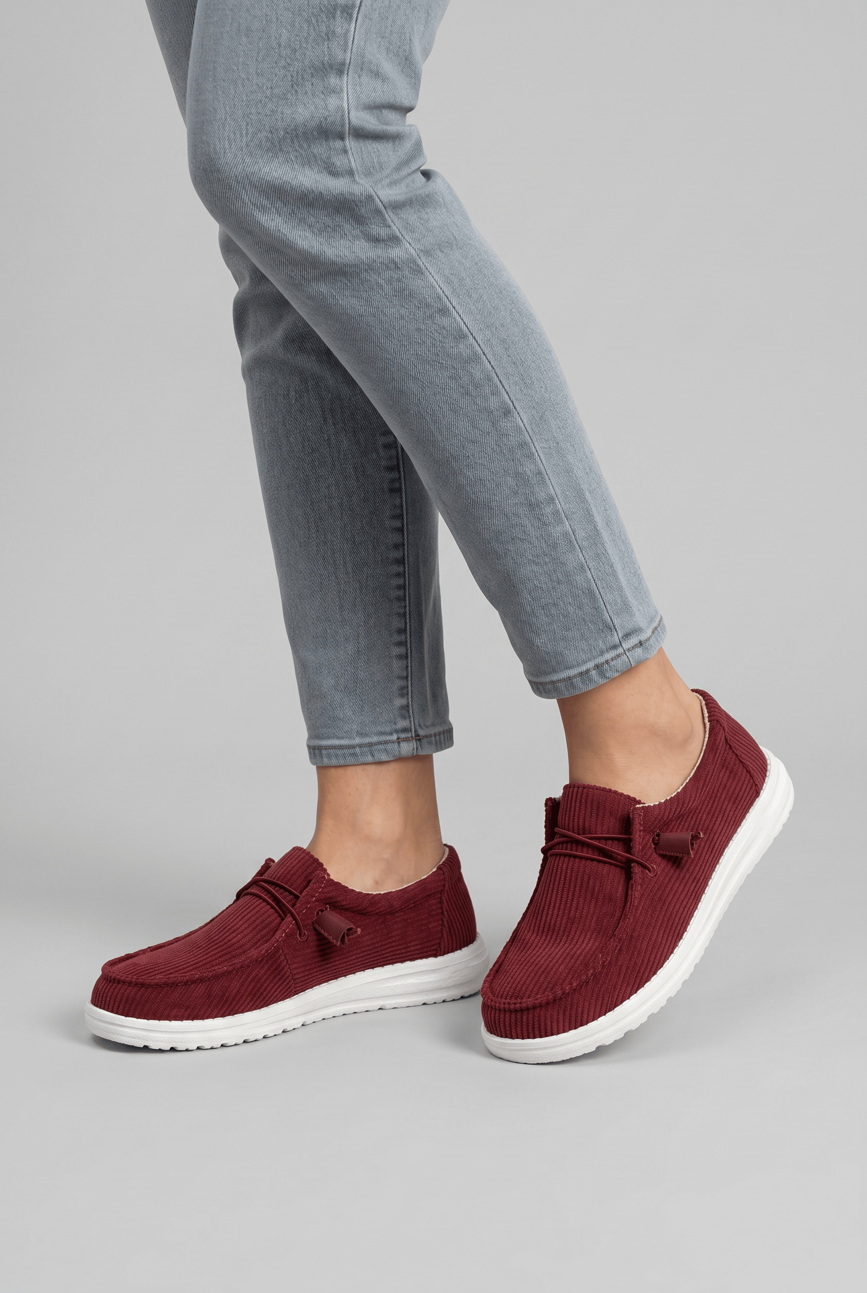 Women’s Ribbed Casual Slip On Trainers | Low Top