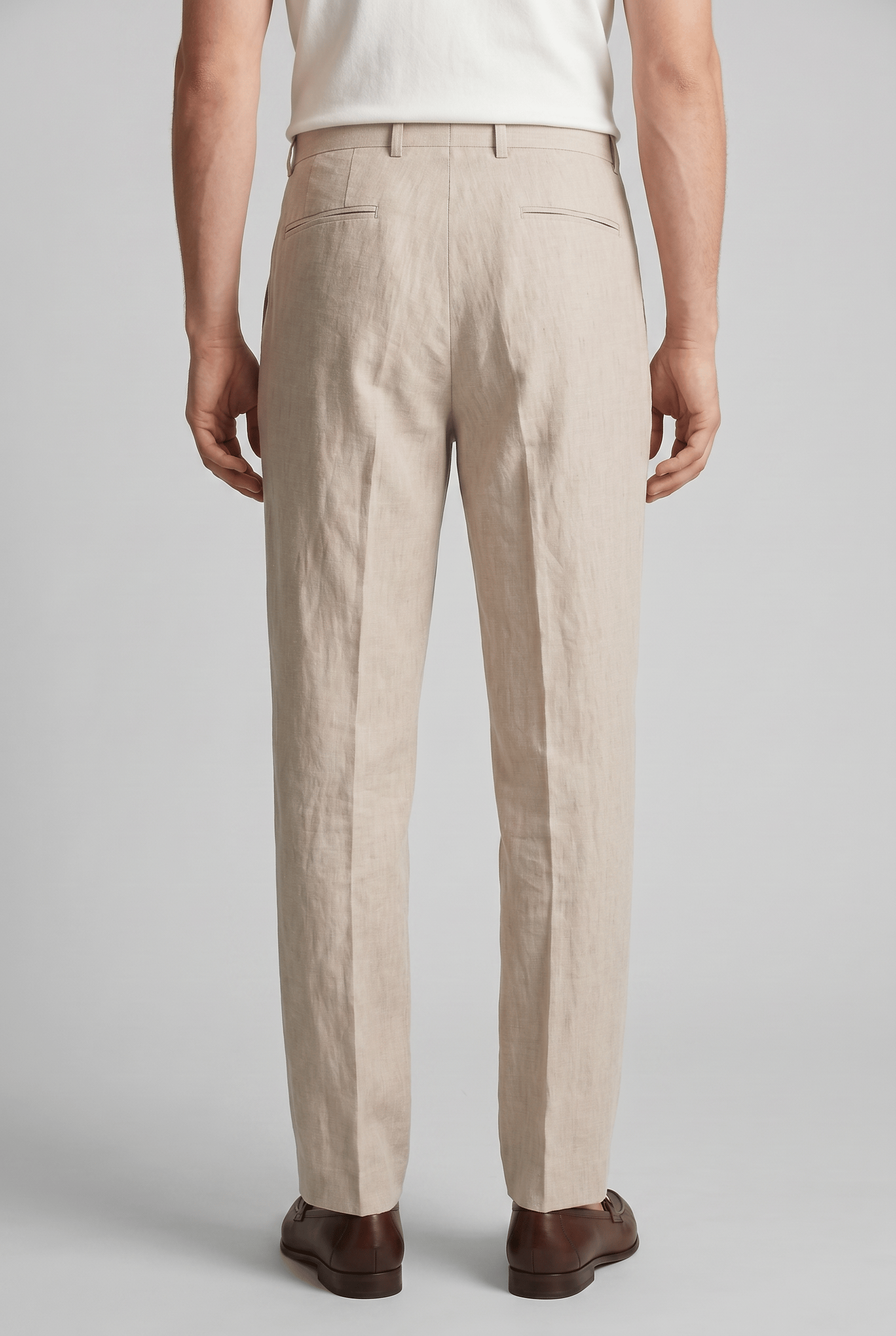 Men's Pleated Straight Leg Trousers | Modern