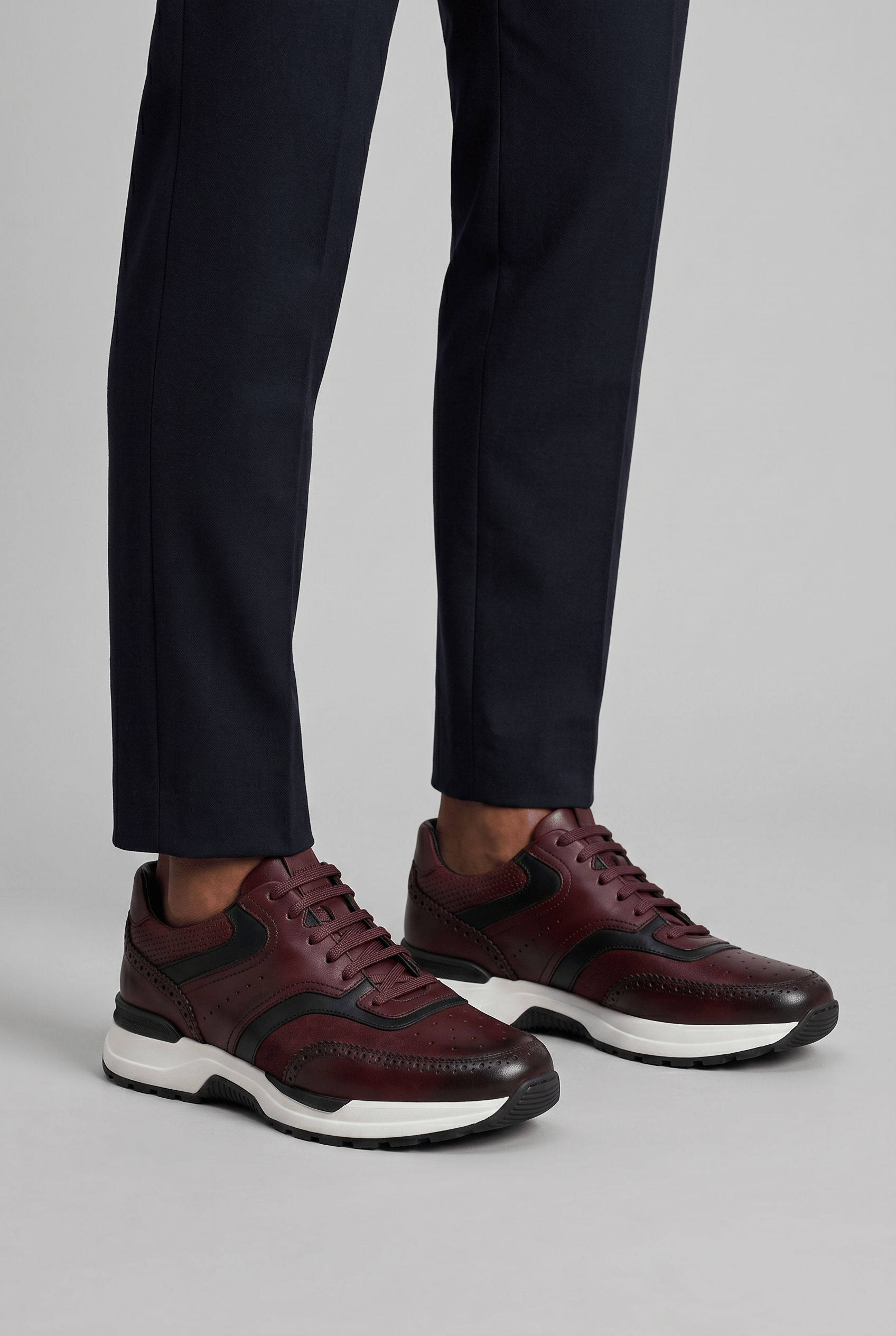 Men's Modern Lace-Up Trainers | Round Toe