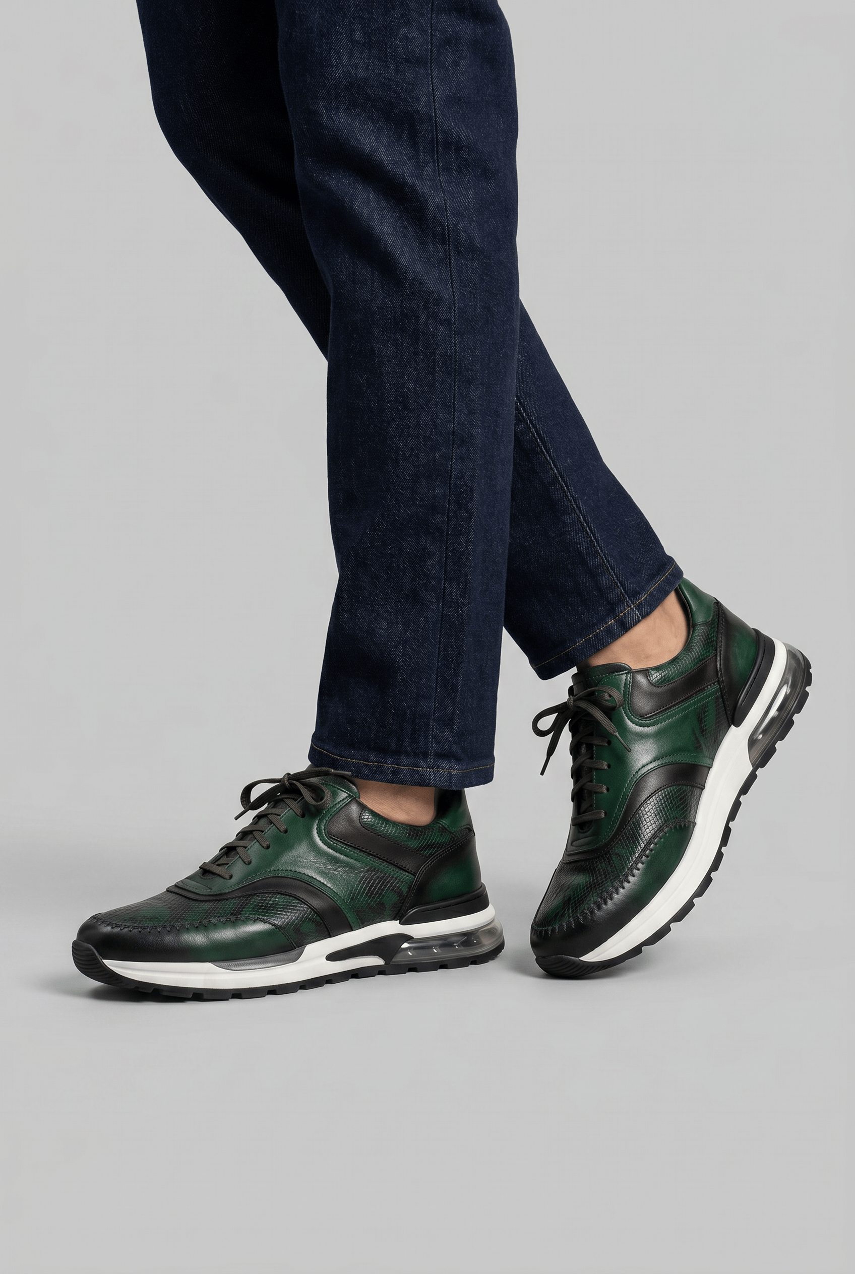Men's Modern Lace-Up Trainers | Round Toe