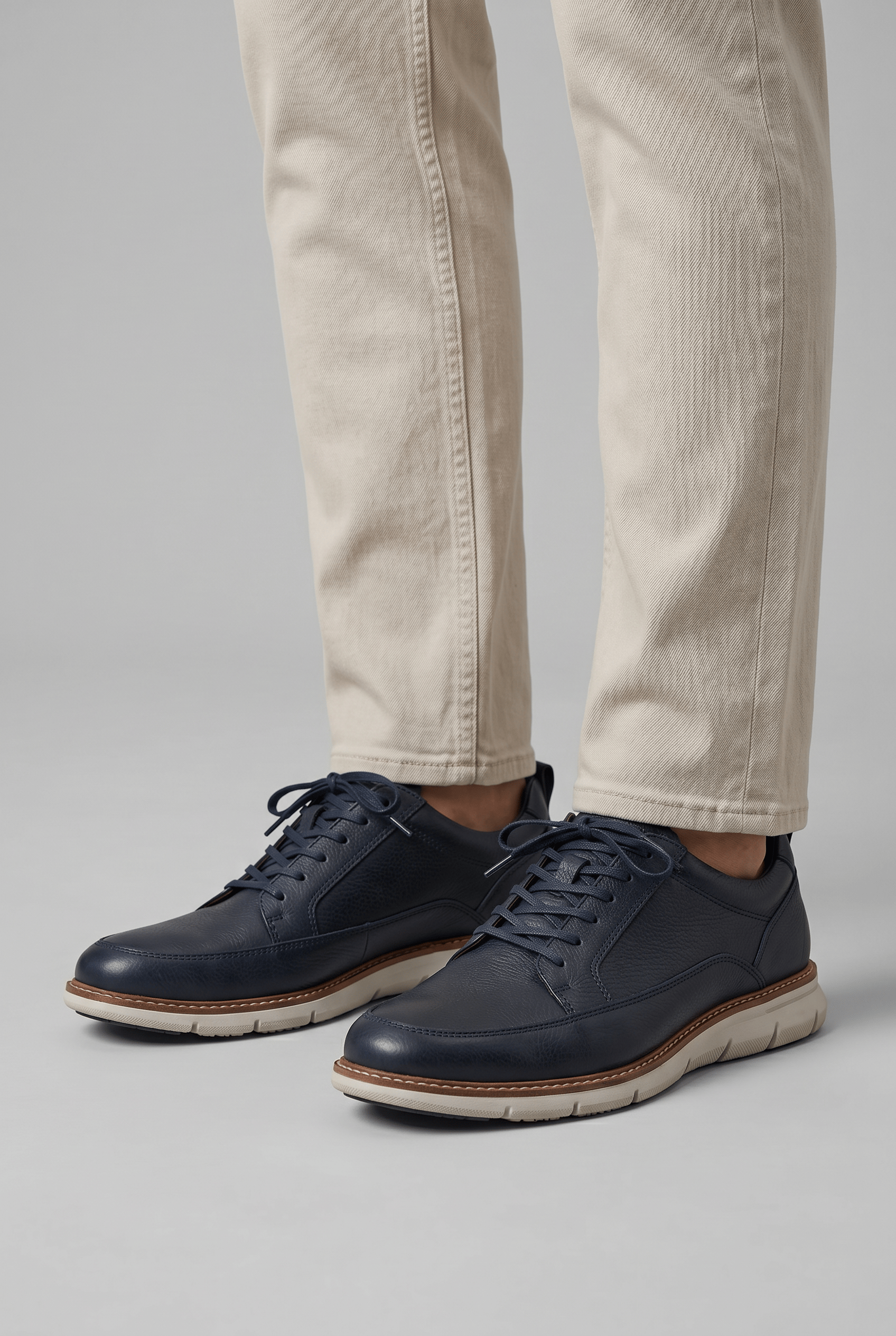 Men's Lace Up Round Toe Casual Shoes | Slip On