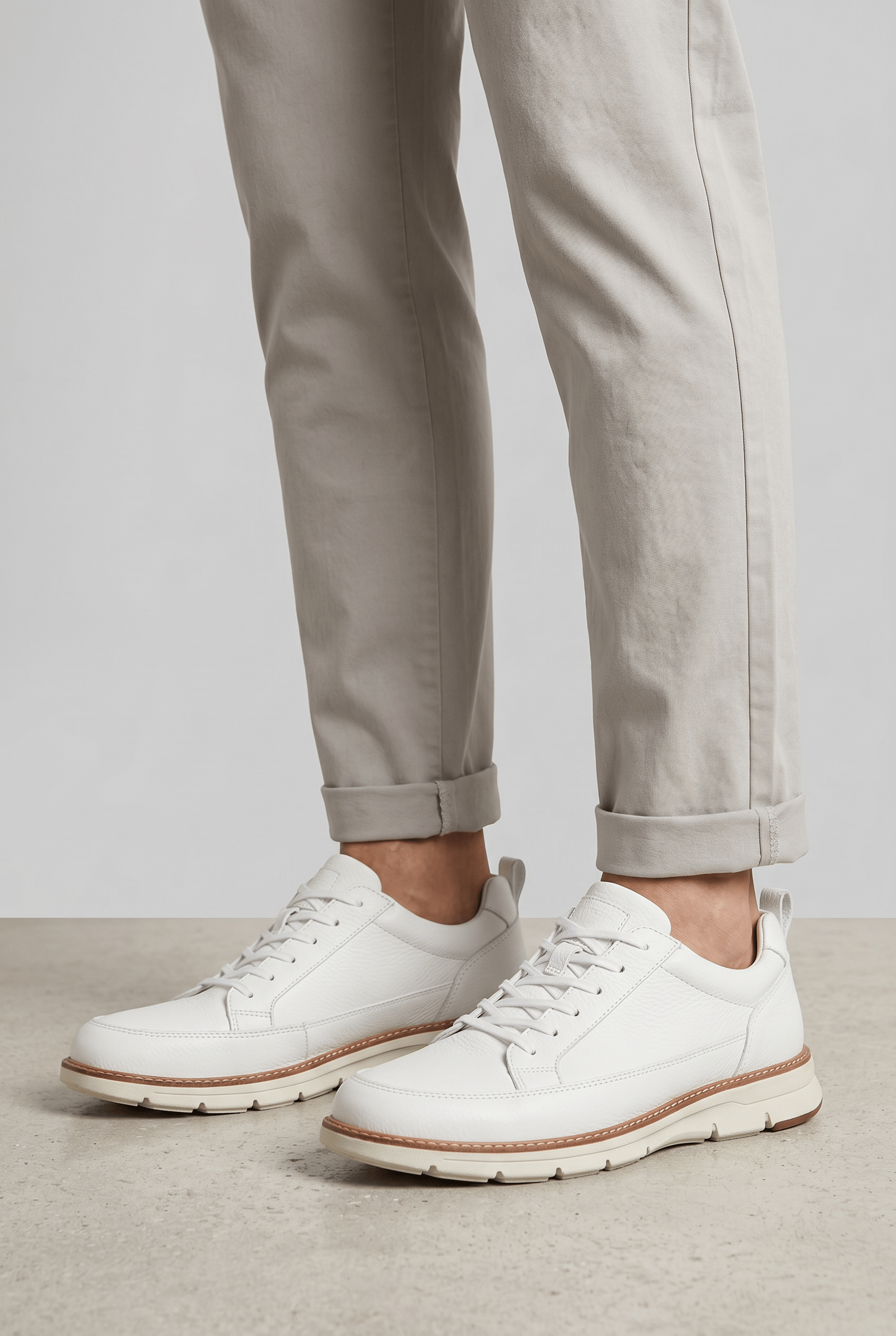 Men's Lace Up Round Toe Casual Shoes | Slip On