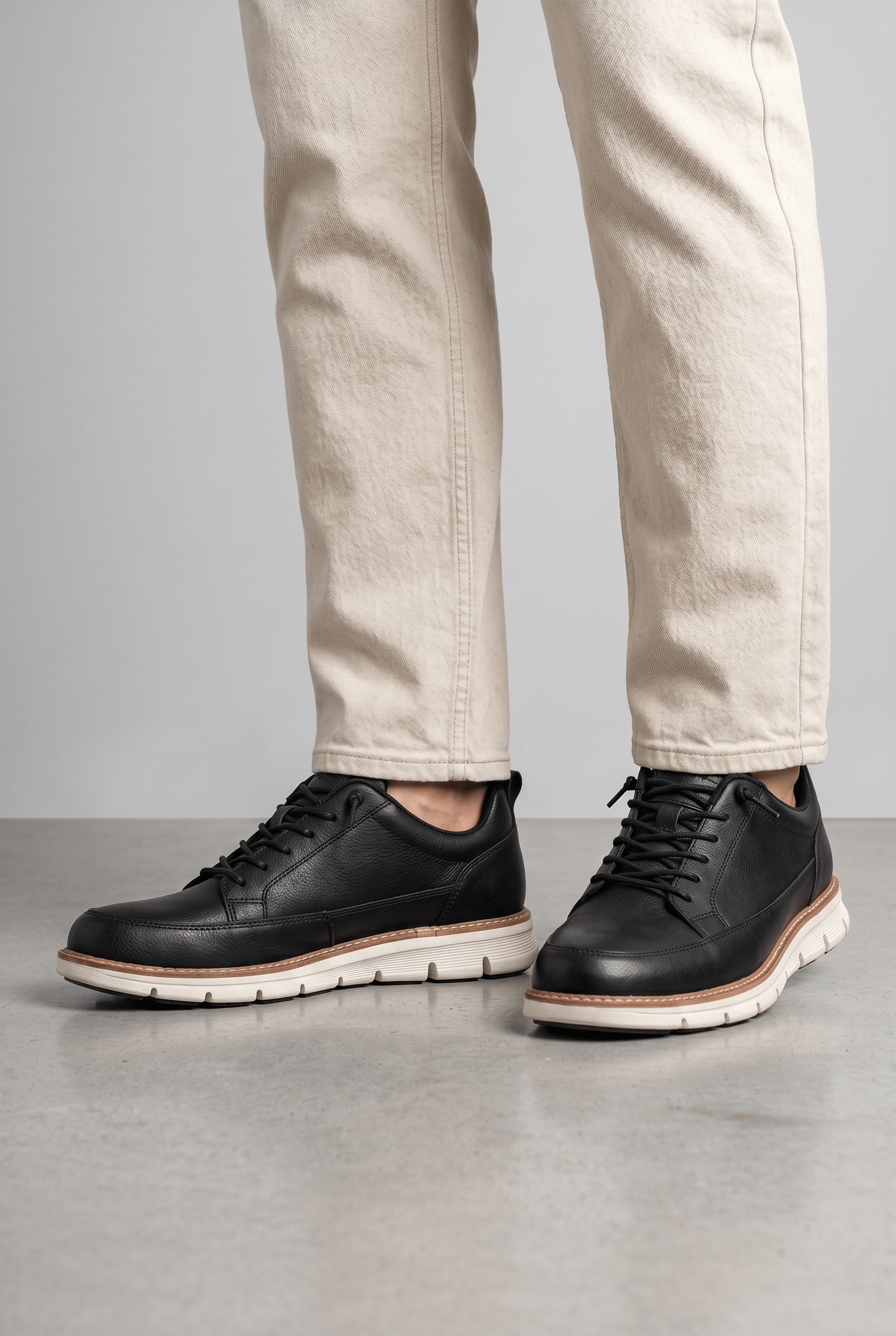 Men's Lace Up Round Toe Casual Shoes | Slip On