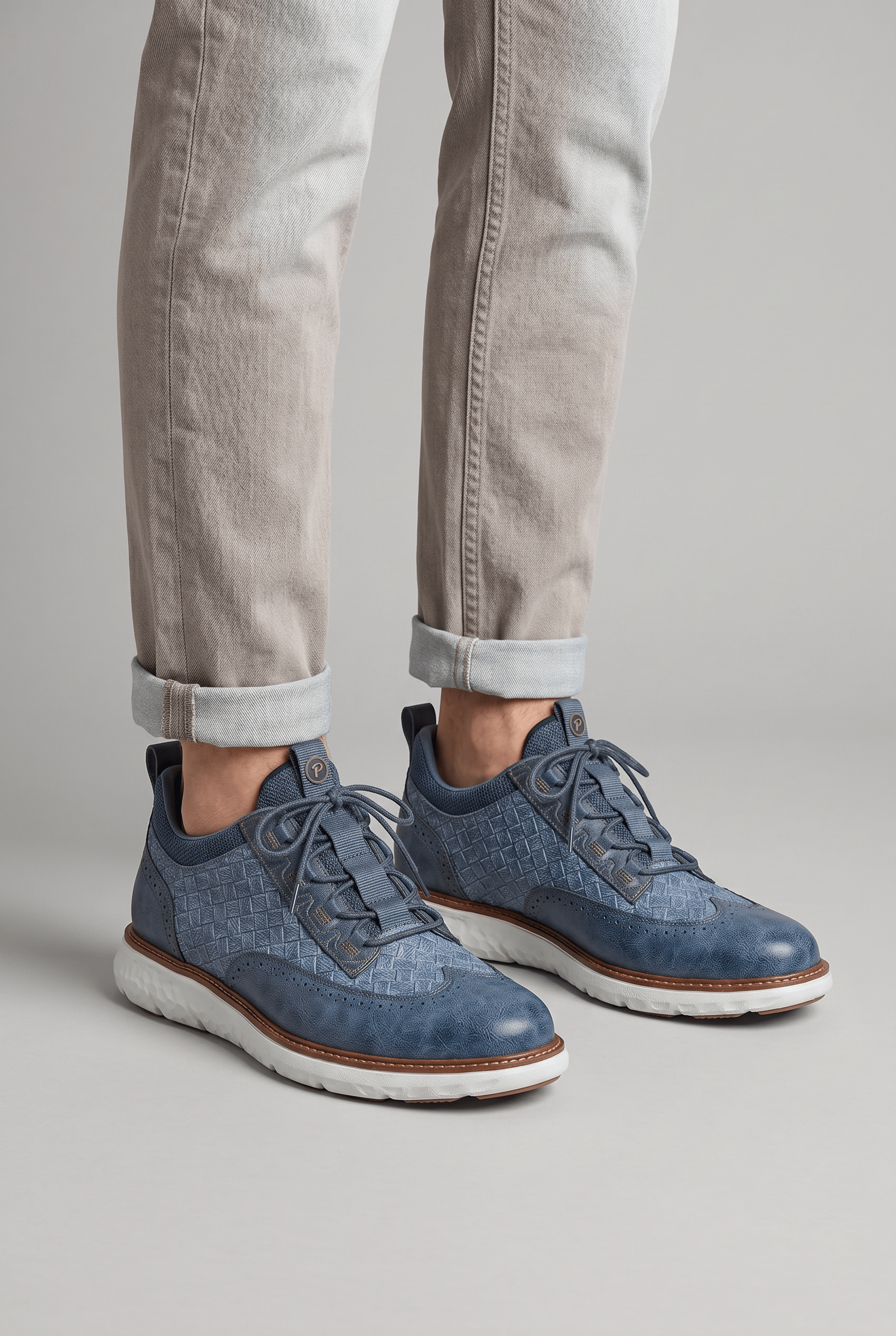 Men’s Textured Lace-Up Casual Trainers | Non Slip