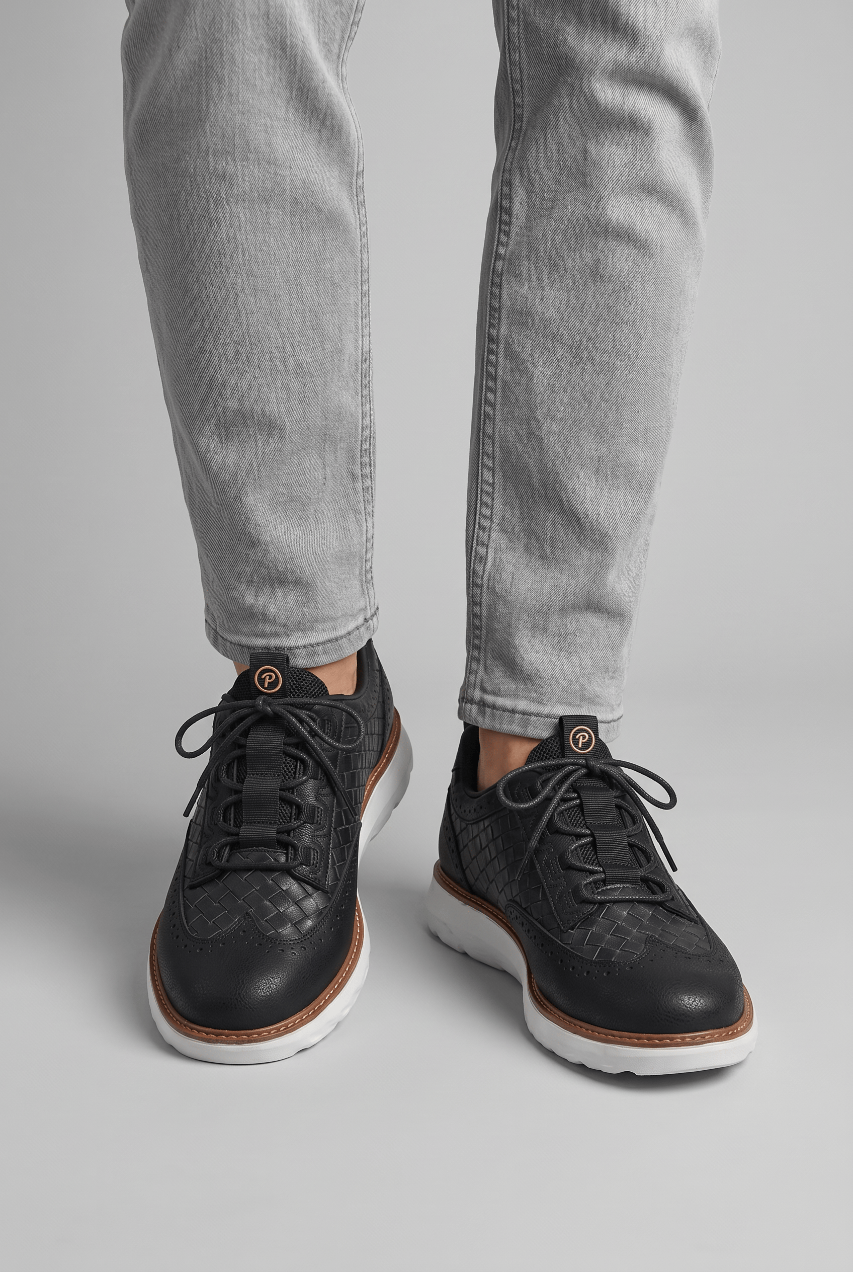 Men’s Textured Lace-Up Casual Trainers | Non Slip