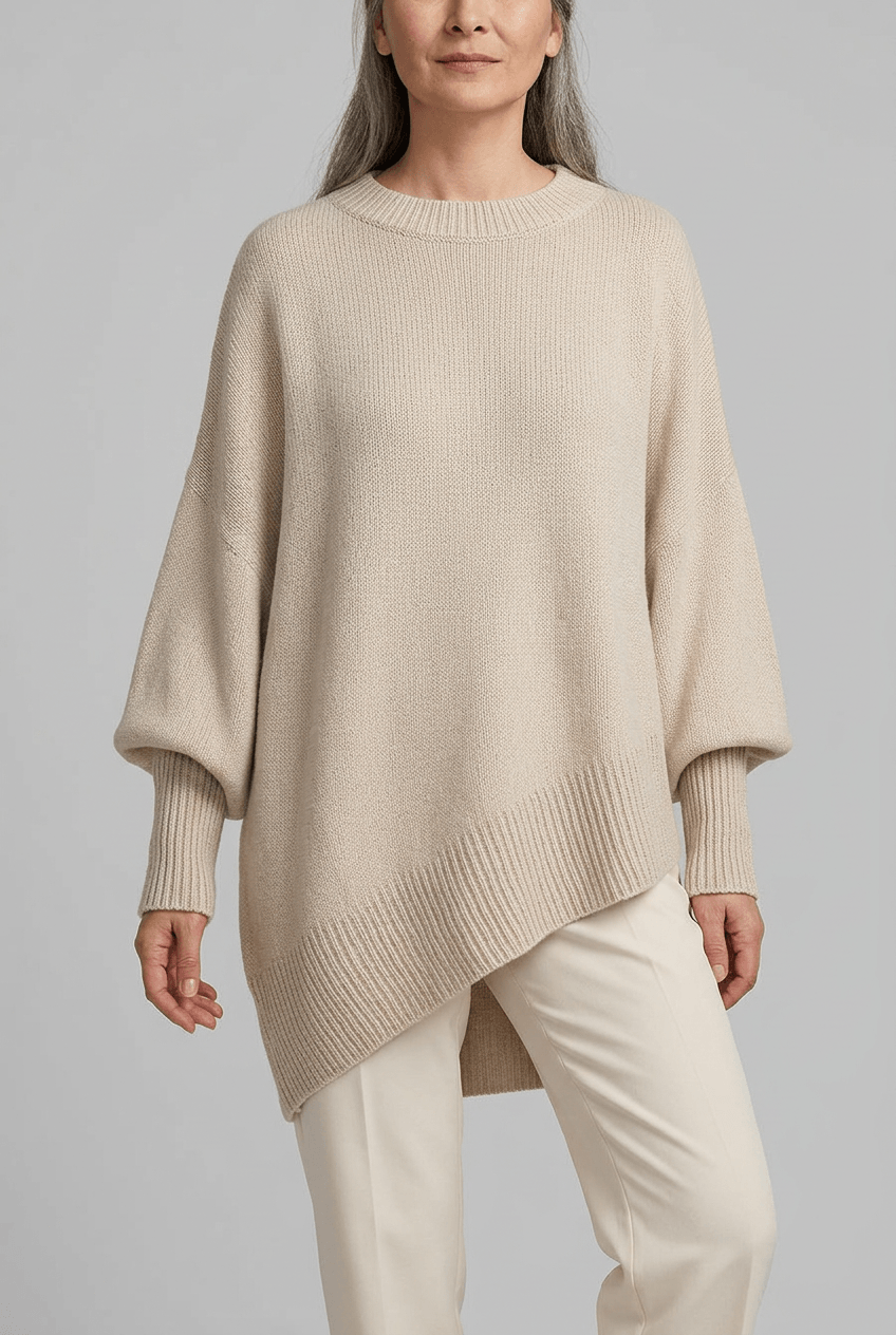 Women's Oversized Drape Fit Jumper | Batwing Sleeves