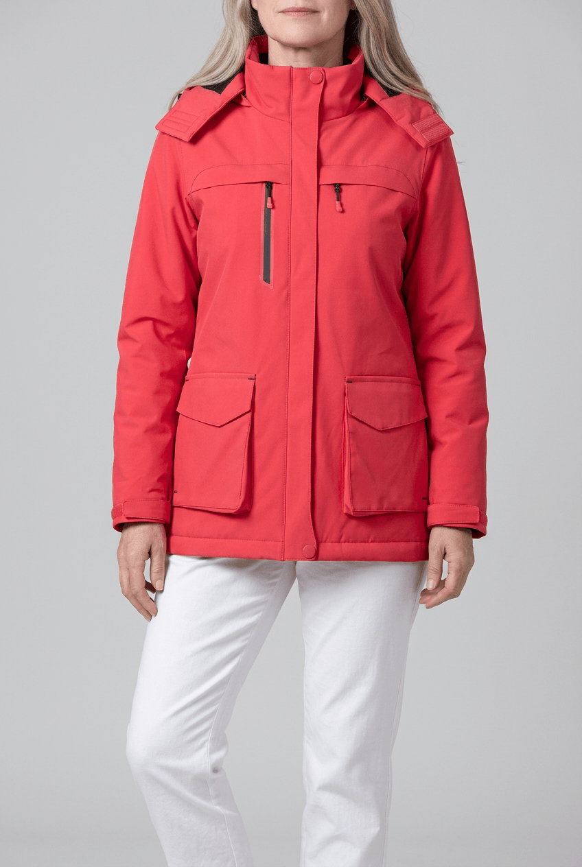 Women's Full Zip Winter Jacket | Detachable Hood