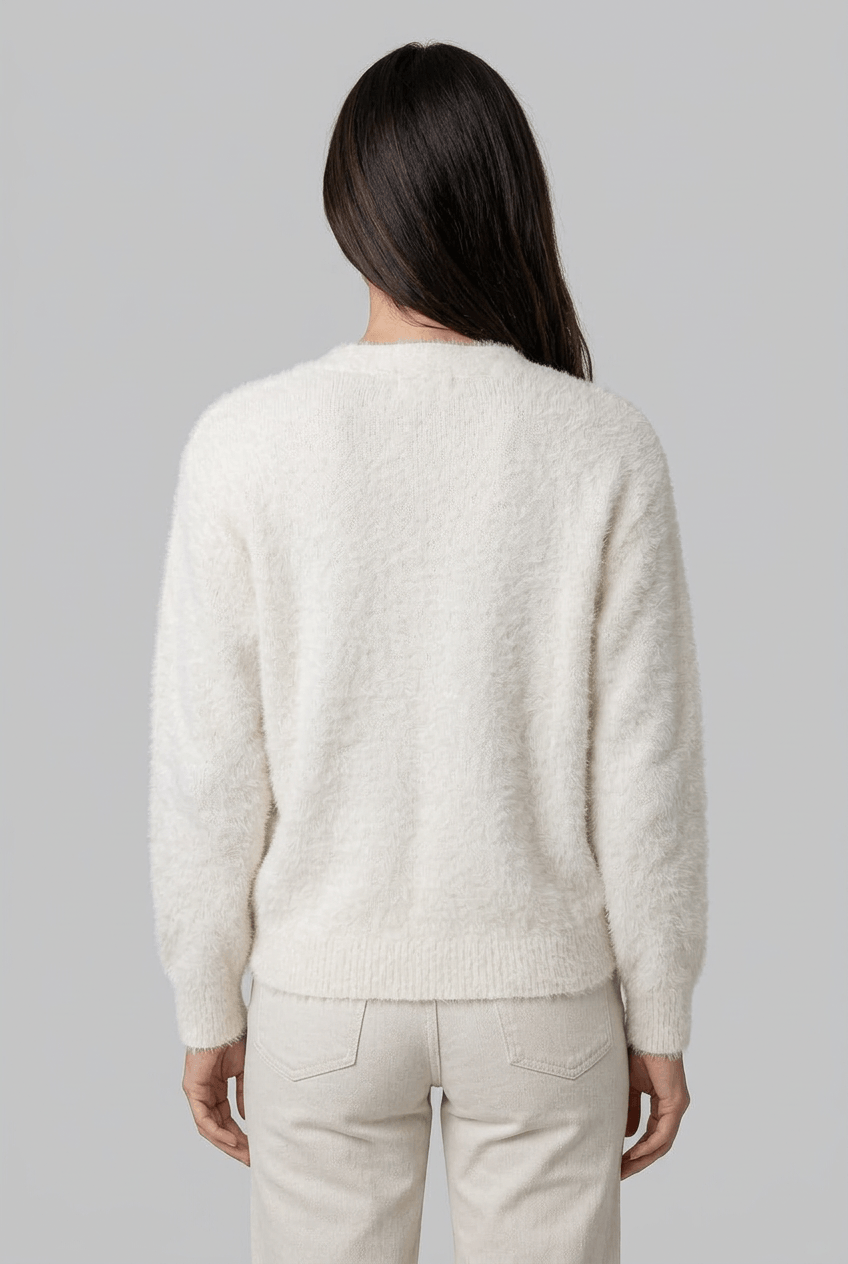 Women's Oversized Cardigan | Fluffy Knit & Button Front