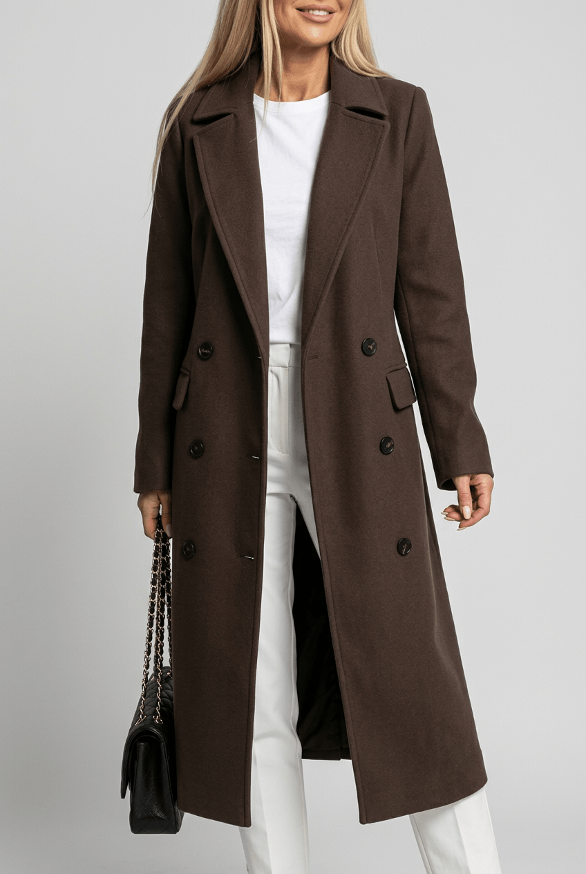 Women's Belted Trench Coat | Button Front & Flap Pockets