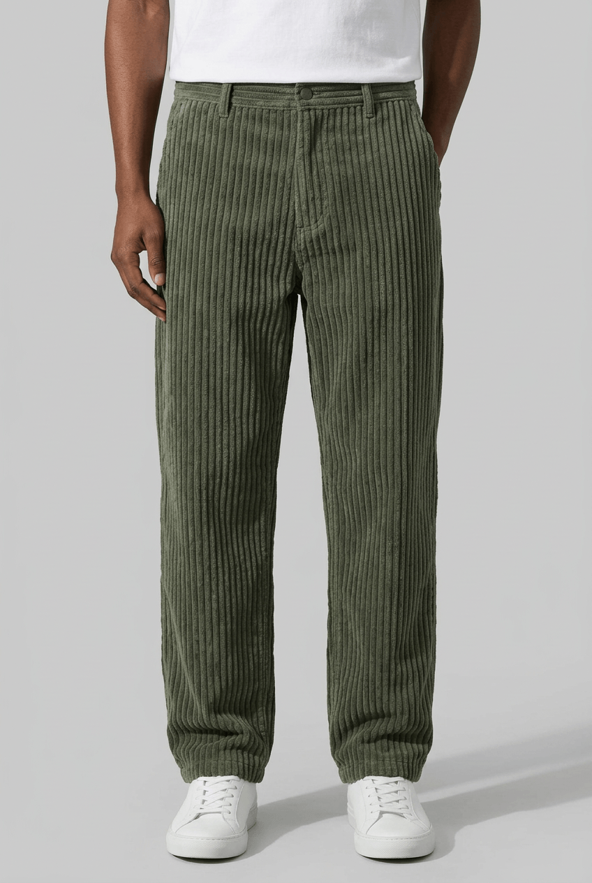 Men's Corduroy Trousers | Wide Wale Straight Fit