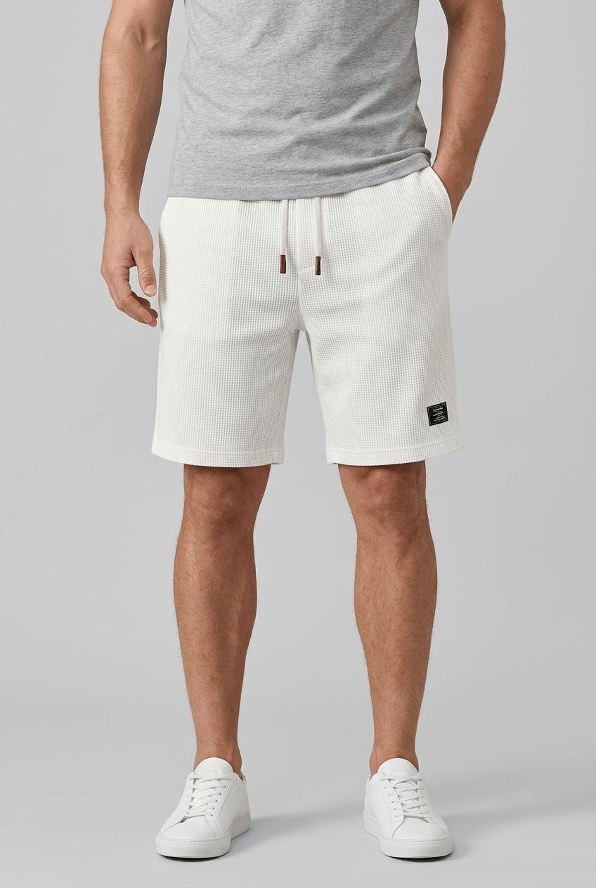 Men's Shorts | Waffle Texture & Elasticated Drawstring Waist