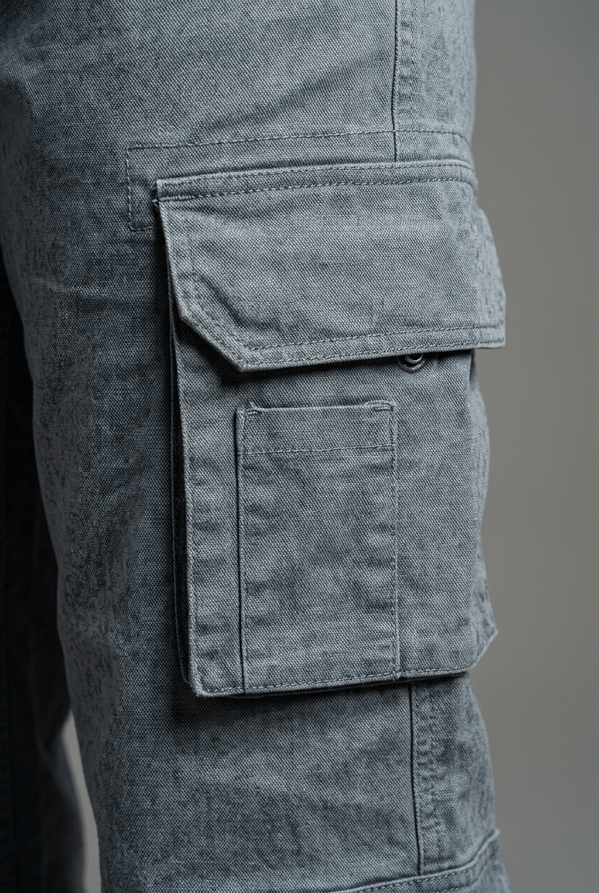 Women's Wide Leg Cargo Trousers | High Waist & Flap Pockets