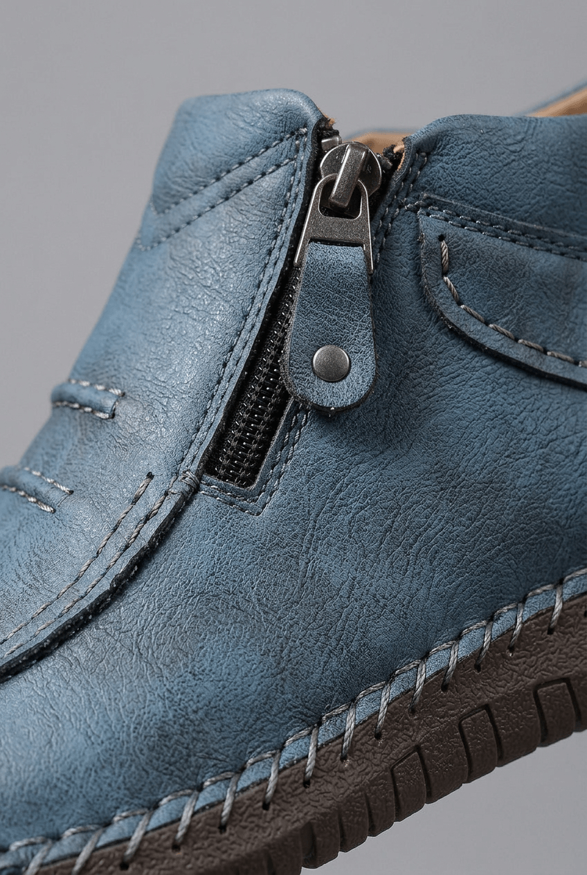 Men's Ankle Boots | Side Zip & Moccasin Detail