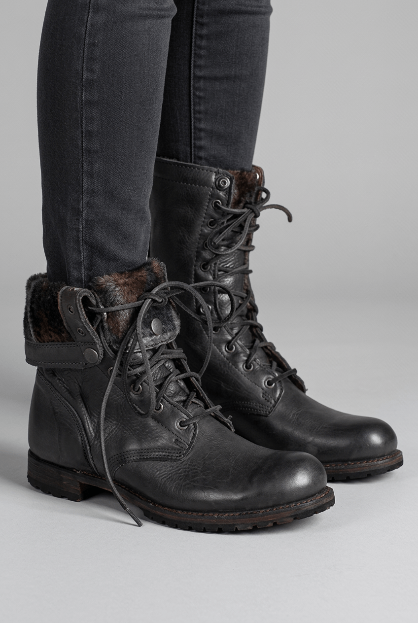 Women's Mid-Calf Boots | Lace-Up