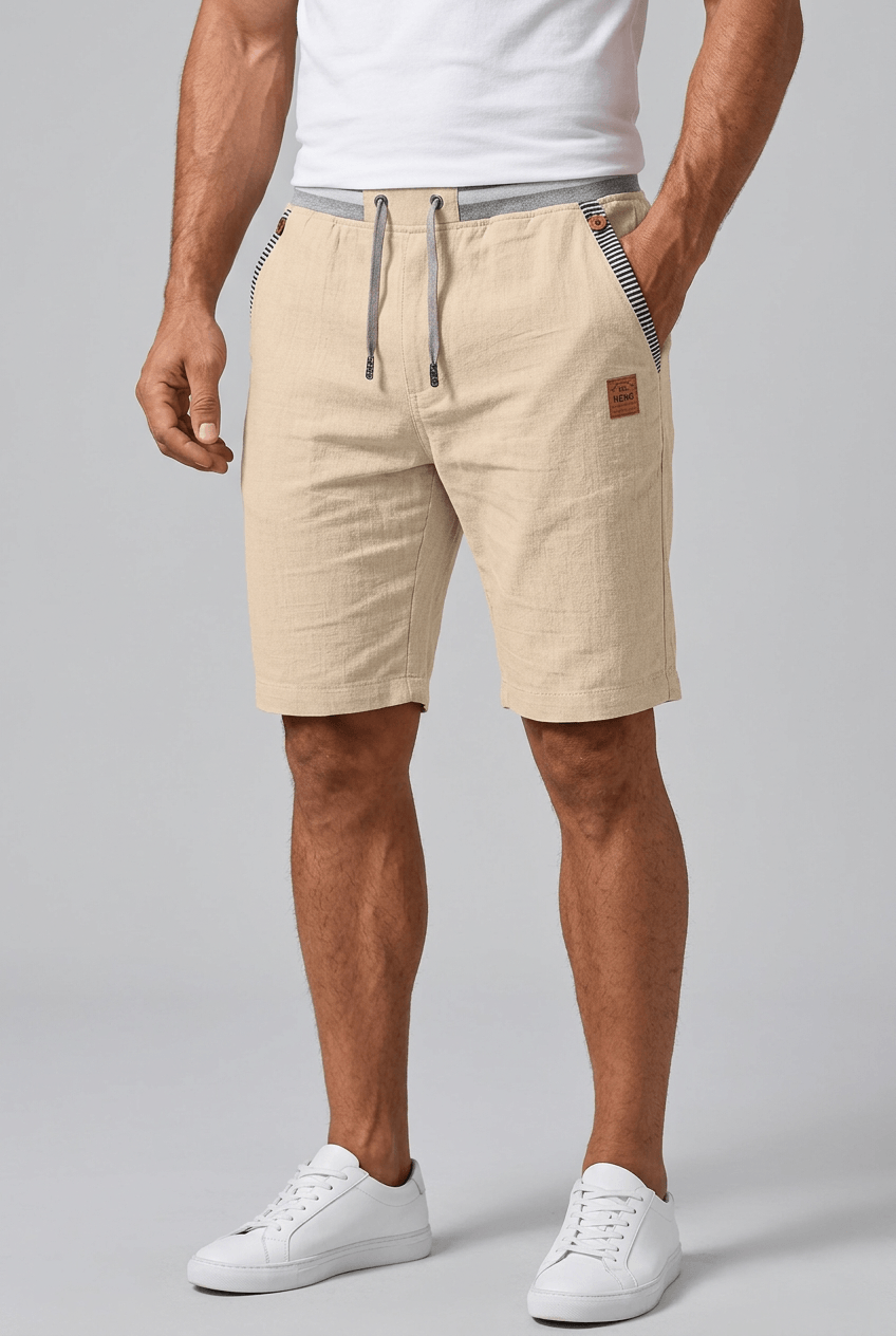 Men's Shorts | Ribbed Contrast Waistband & Side Pockets