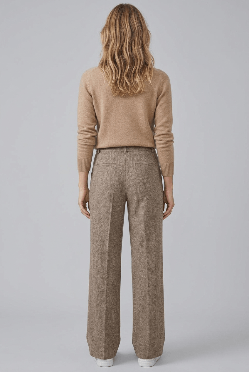 Women's Wide Leg Trousers | High Waist & Belt Loops