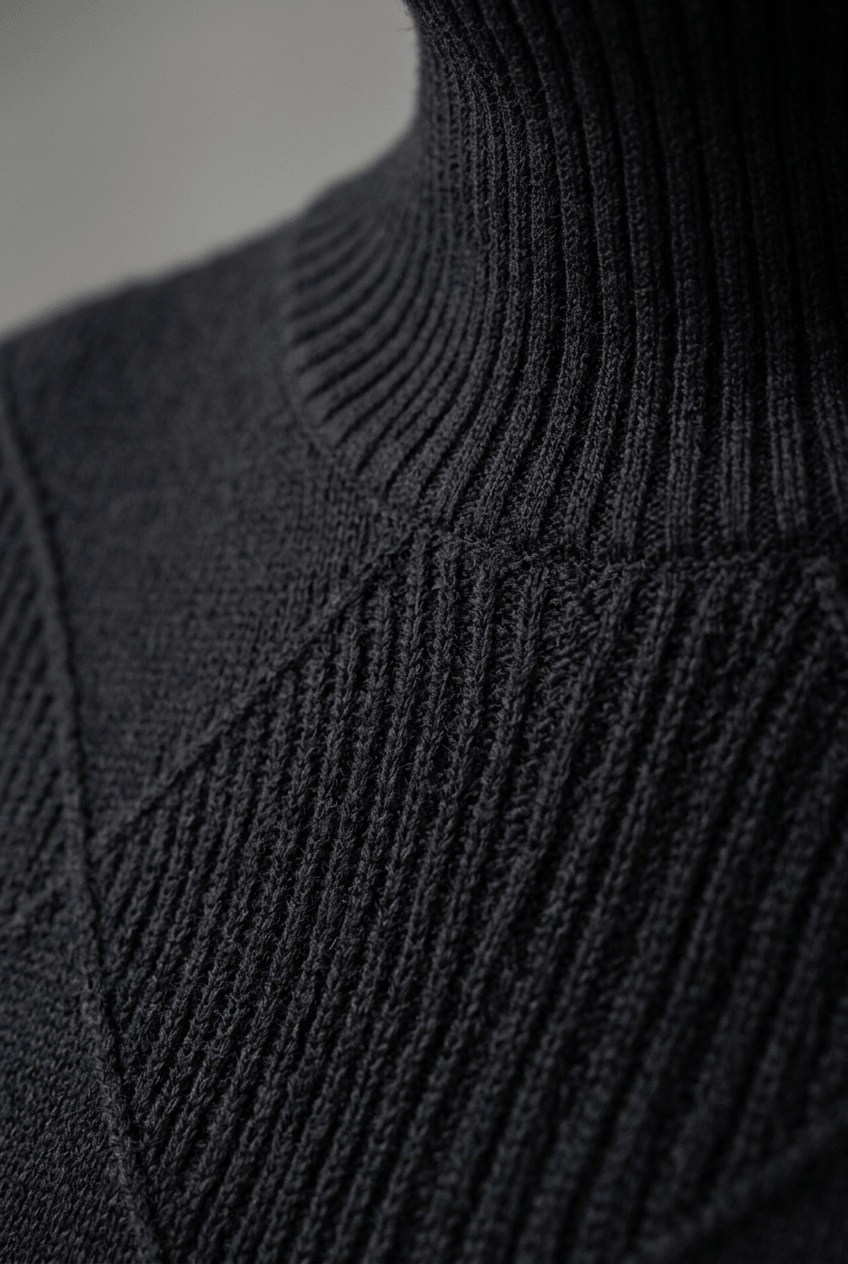 Women's Roll Neck Jumper | Textured Diamond Knit