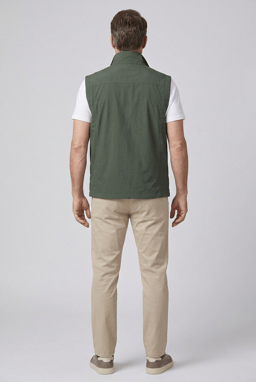 Men's Gilet | Zip Pockets & Stand Collar