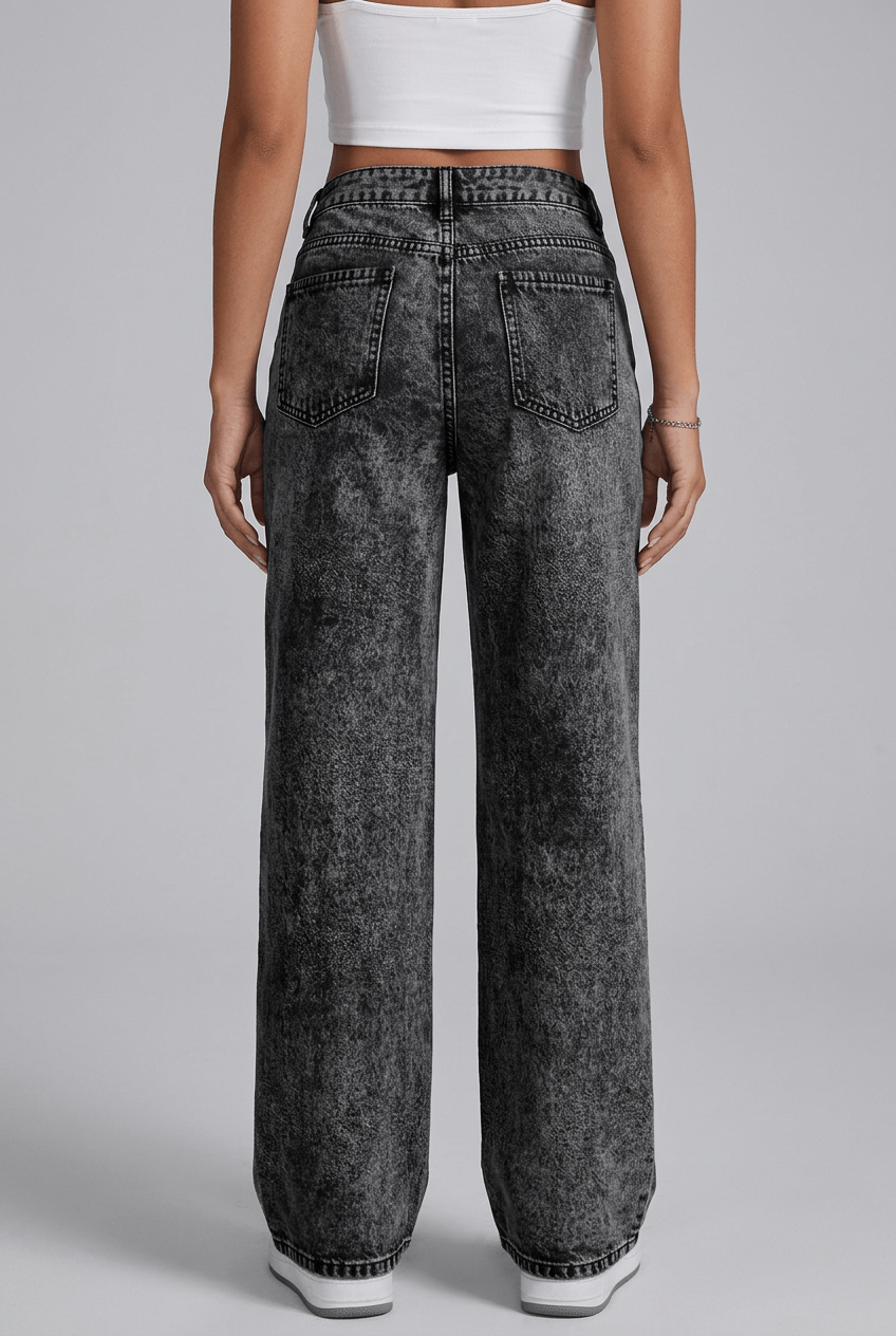 Women's High Waisted Wide-Leg Jeans | Button Fly