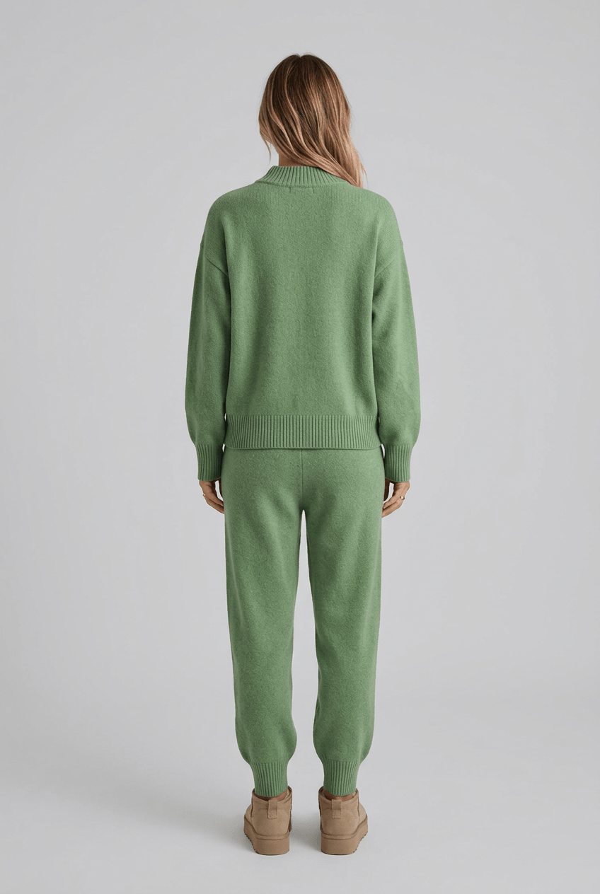 Women's Knitted Loungewear Set | Cable Knit Jumper
