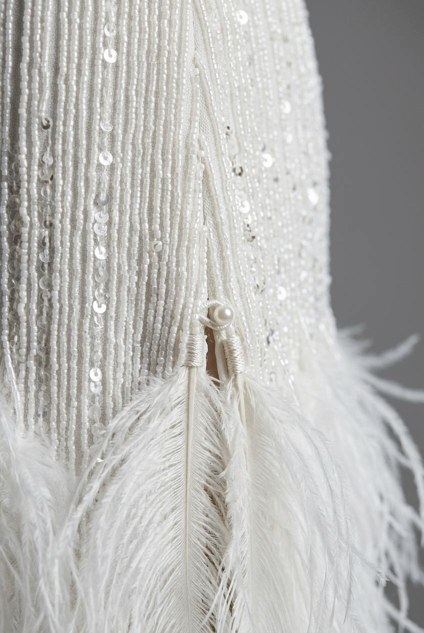 Women's Fringe Cocktail Dress | Feather Hem & Flapper
