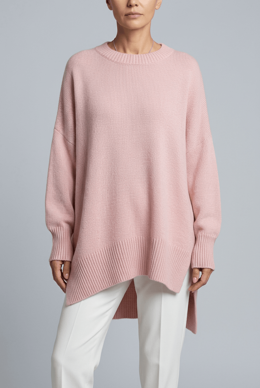 Women's Oversized Jumper | Side Split Longline Hem