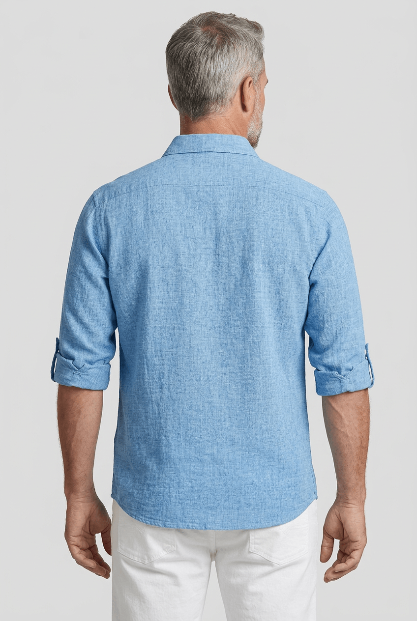 Men's Shirt | Spread Collar, Half Placket & Relaxed Fit