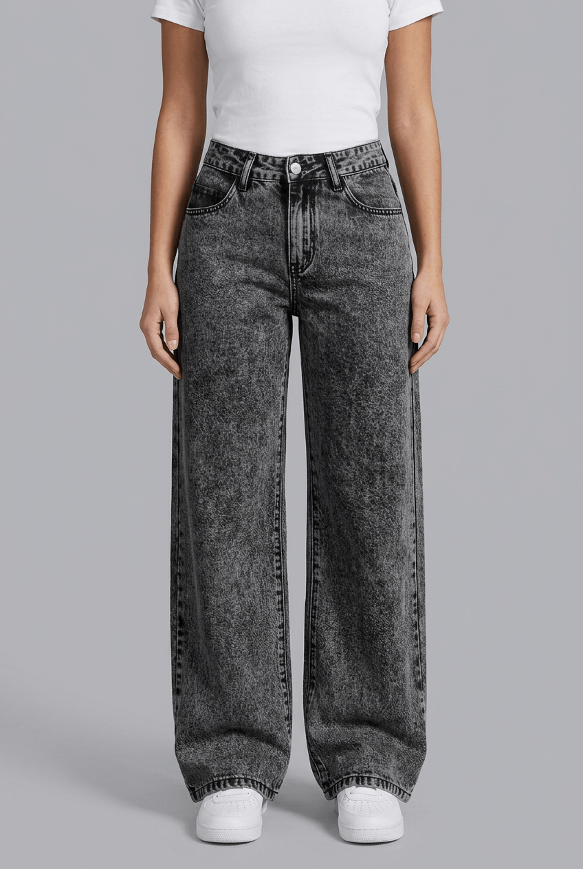Women's High Waisted Wide-Leg Jeans | Button Fly