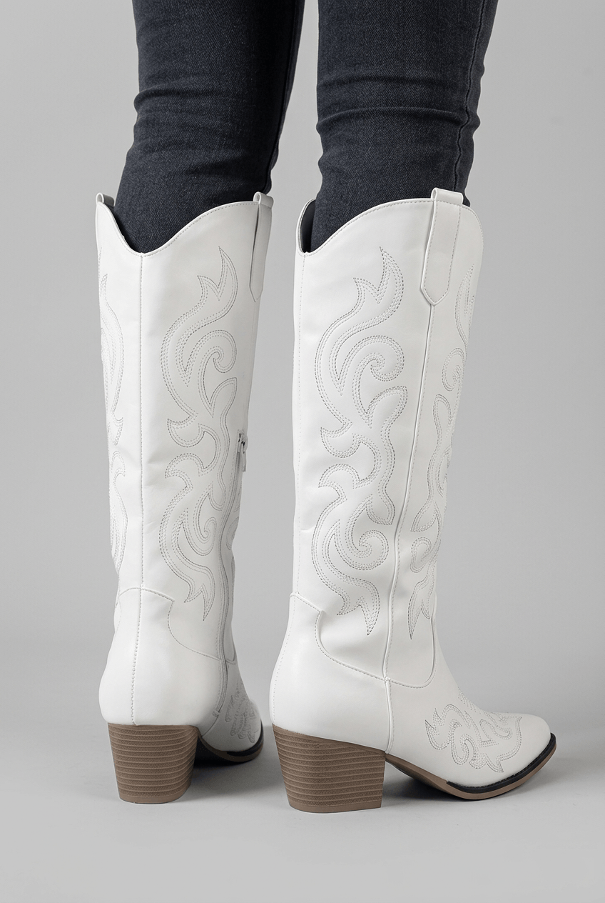 Women's Knee-High Boots | Western Embroidery & Pointed Toe