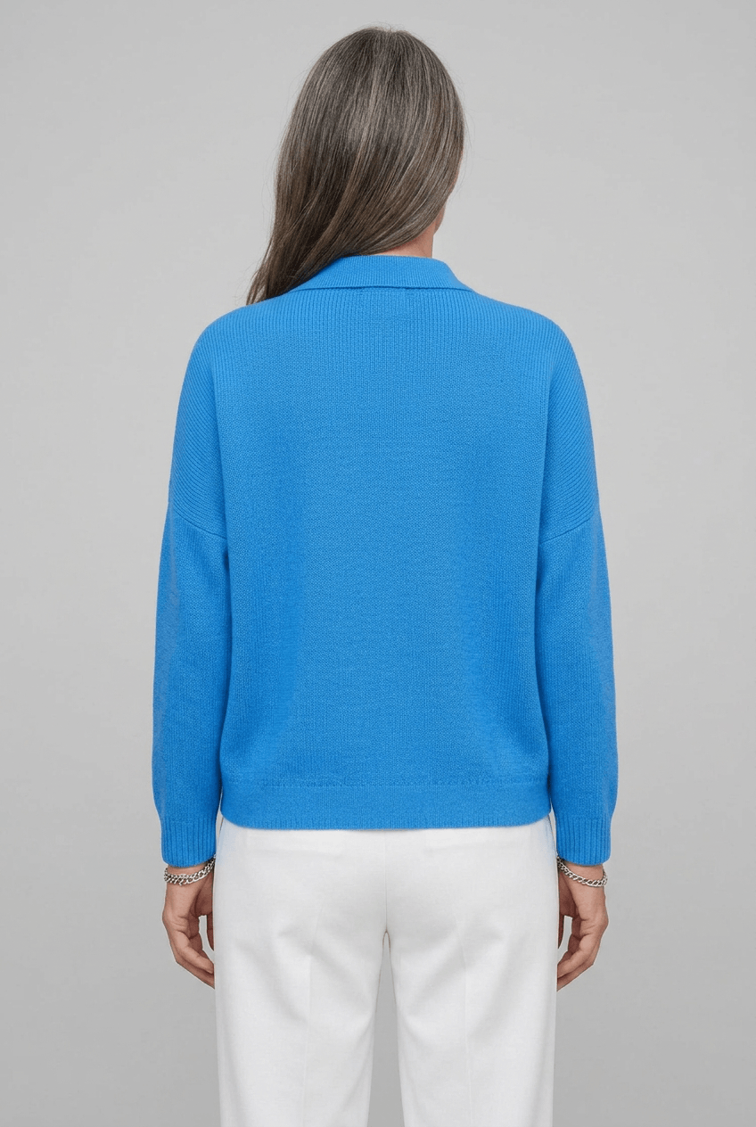 Women's Knit Cardigan | Polo Collar and Button Front
