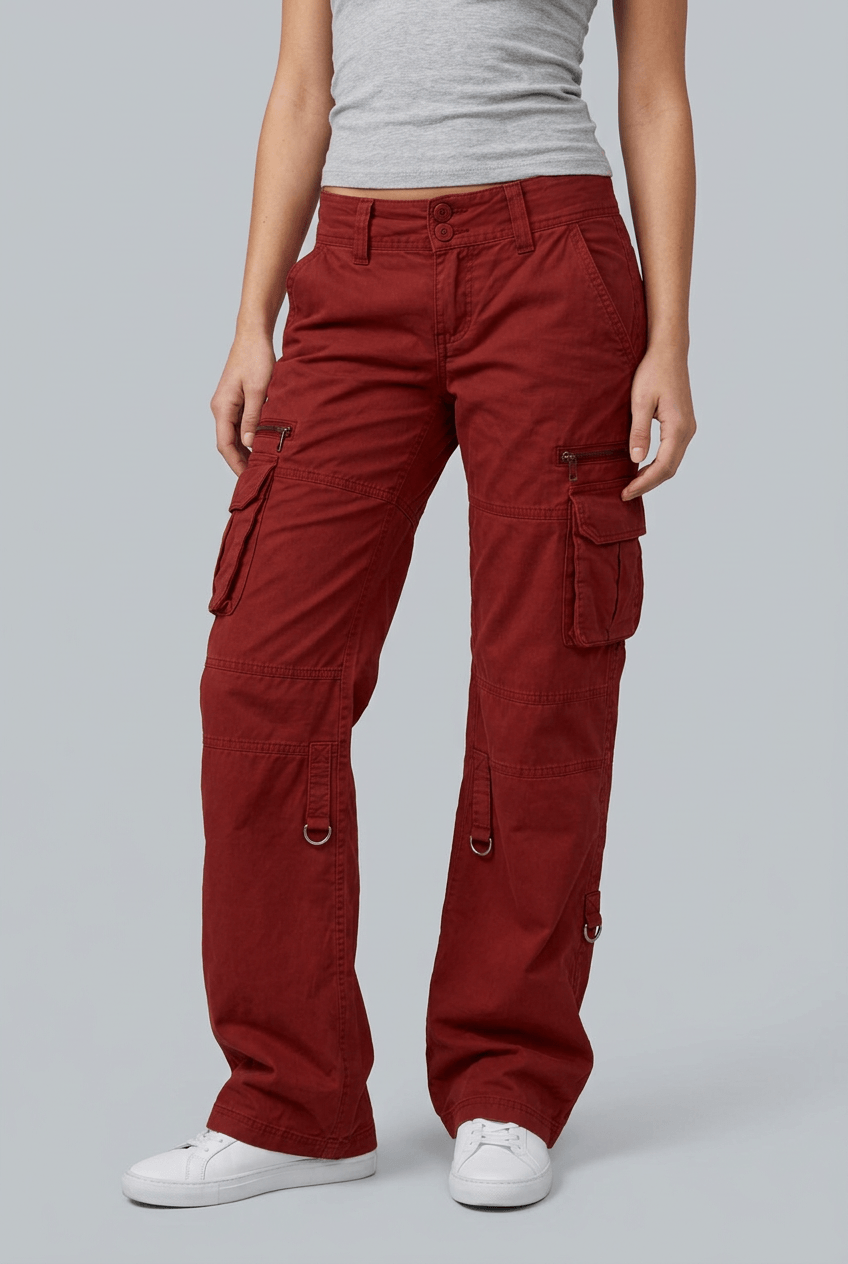 Women's Parachute Cargo Trousers | Multi-Pocket