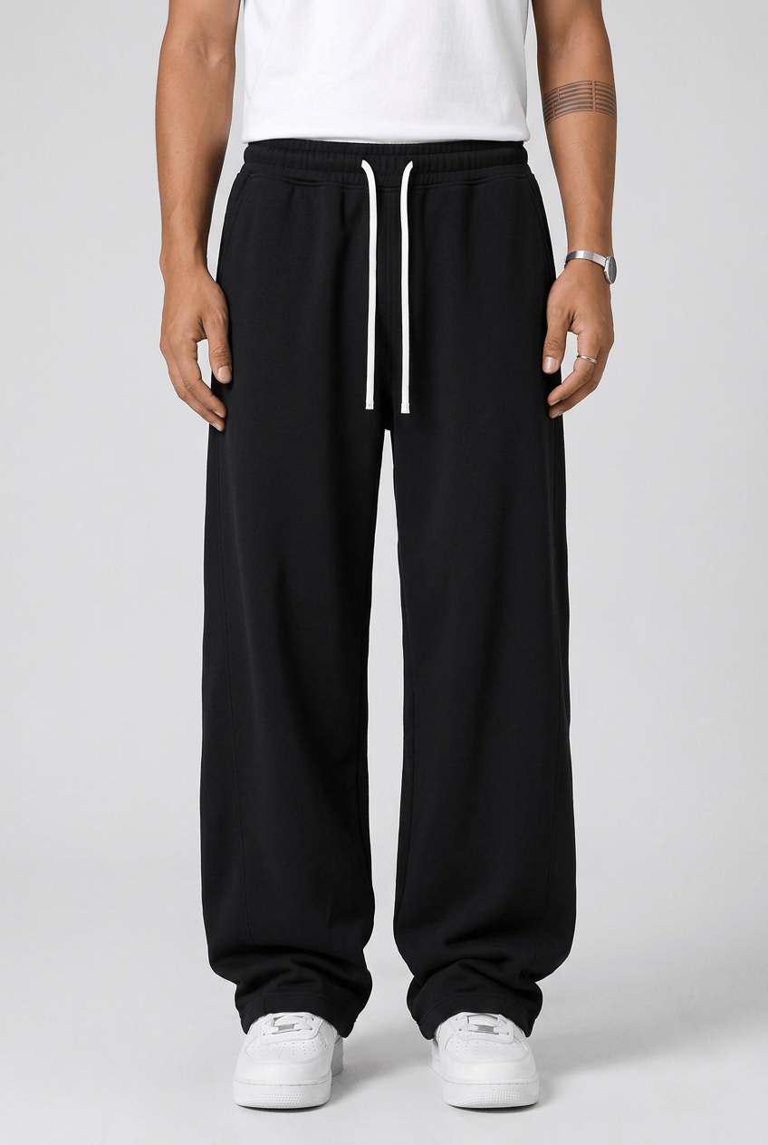 Men's Wide Leg Jogger Pants | Drawstring Waist