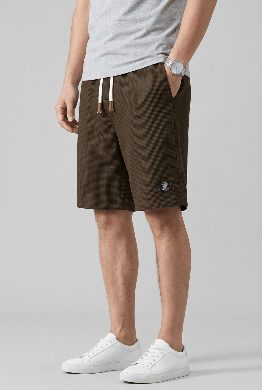 Men's Shorts | Waffle Texture & Elasticated Drawstring Waist