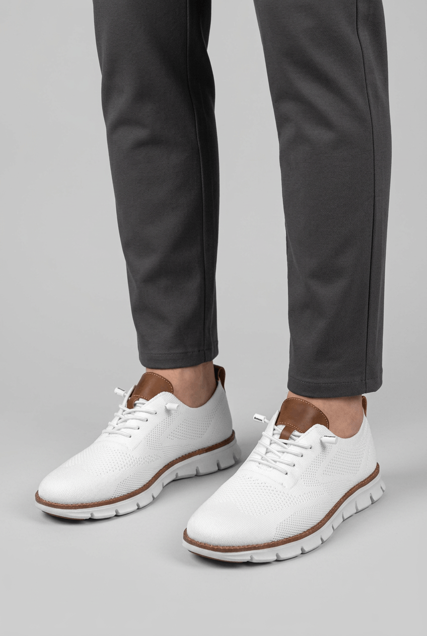 Men's Knit Trainers | Contrast Heel & Chunky Sole