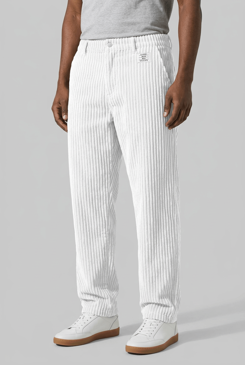 Men's Corduroy Trousers | Wide Wale Straight Fit