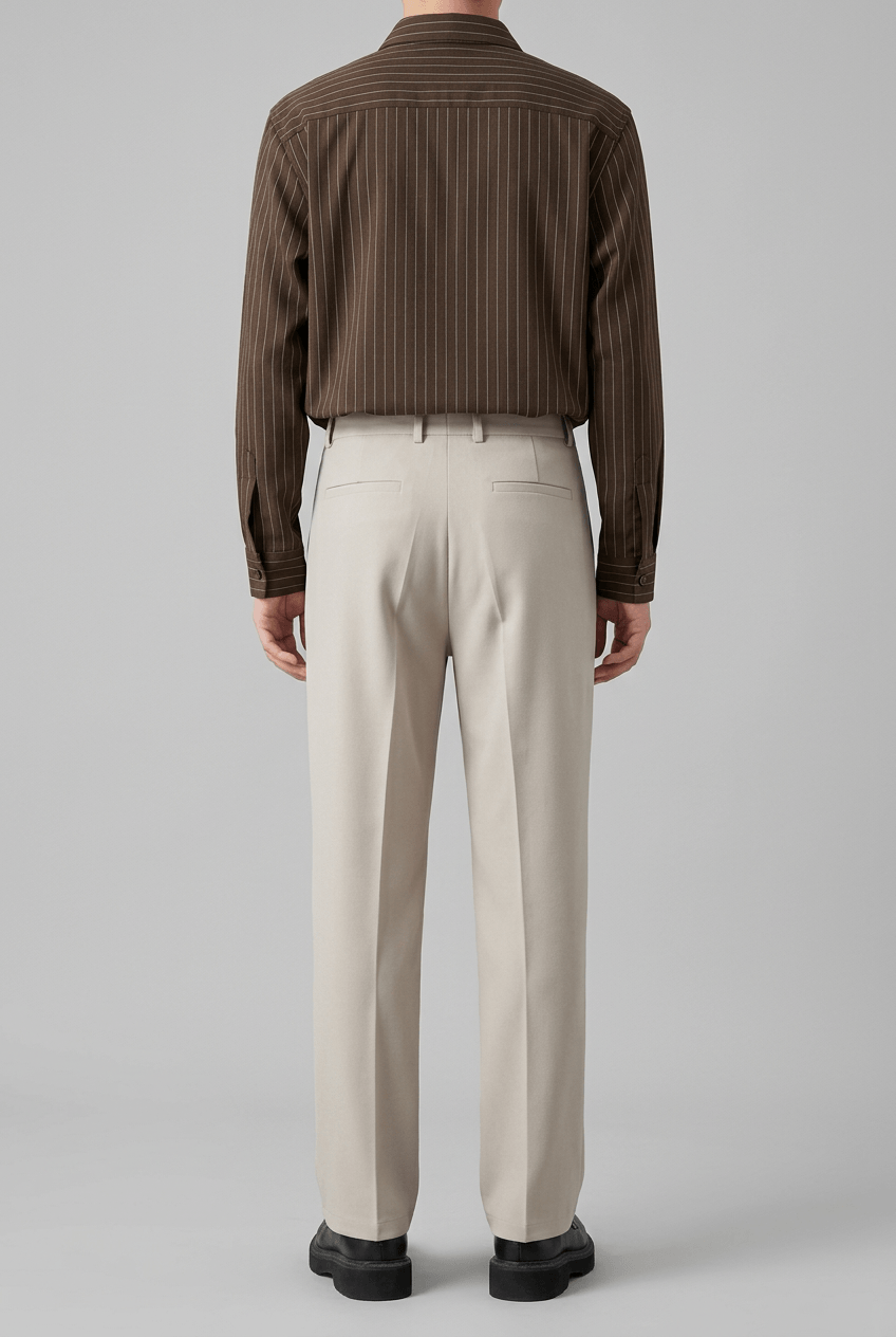 Men's Tailored Pleated Trousers | Straight Leg