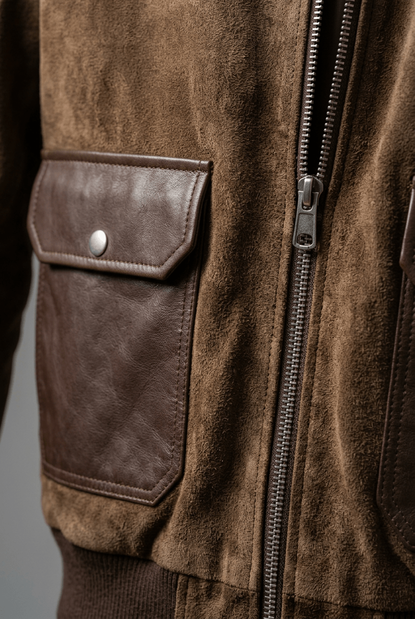 Men's Bomber Jacket | Contrast Panel Pockets