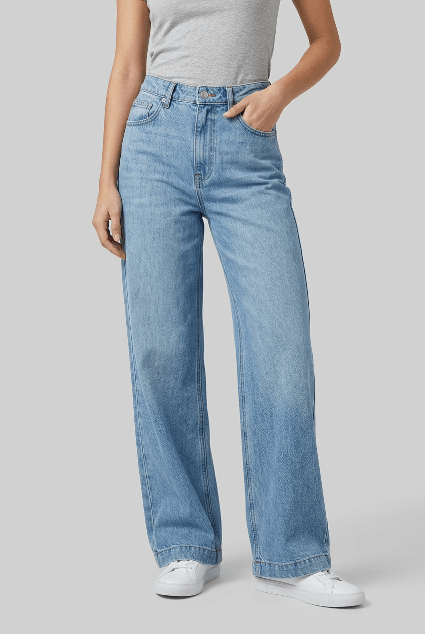 Women's High Waist Baggy Jeans | Wide Leg