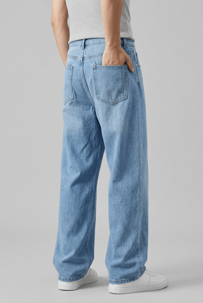 Men's Wide-Leg Jeans | Classic Relaxed Denim Fit