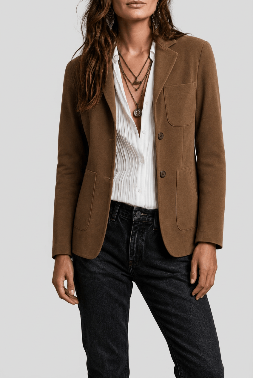 Women's Blazer | Notch Lapel & Patch Pocket