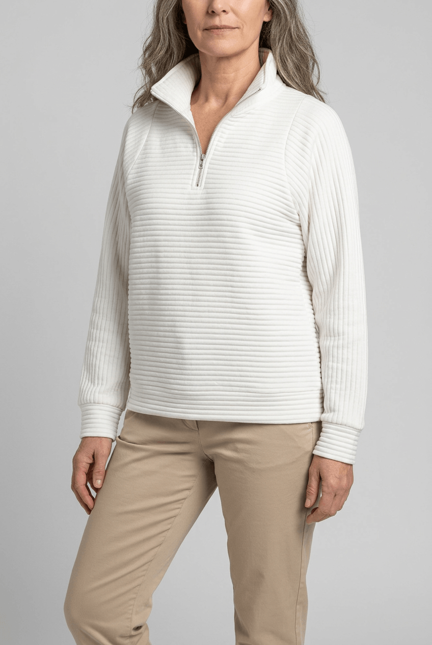 Women's Knit Quarter Zip Jumper | Funnel Neck