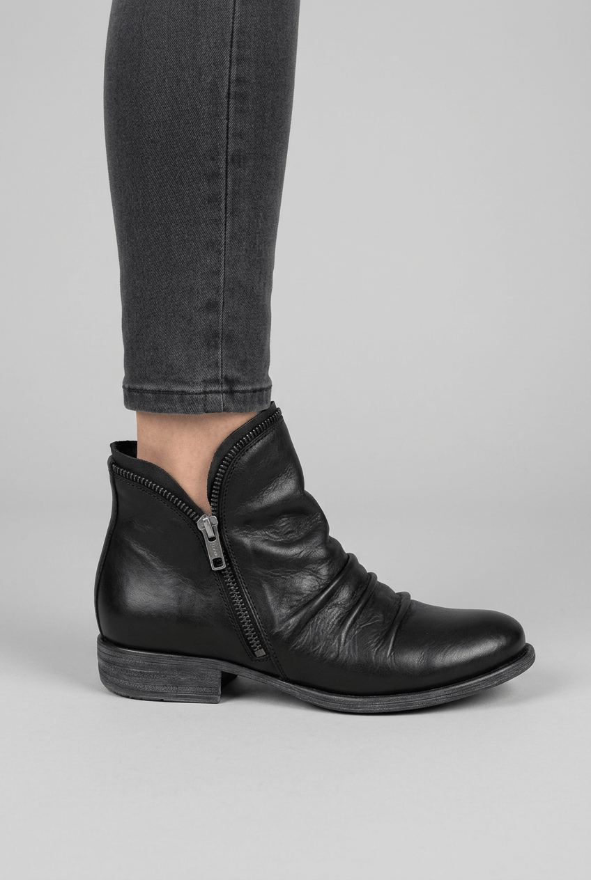 Women's Side Zip Ankle Boots | Low Block Heel